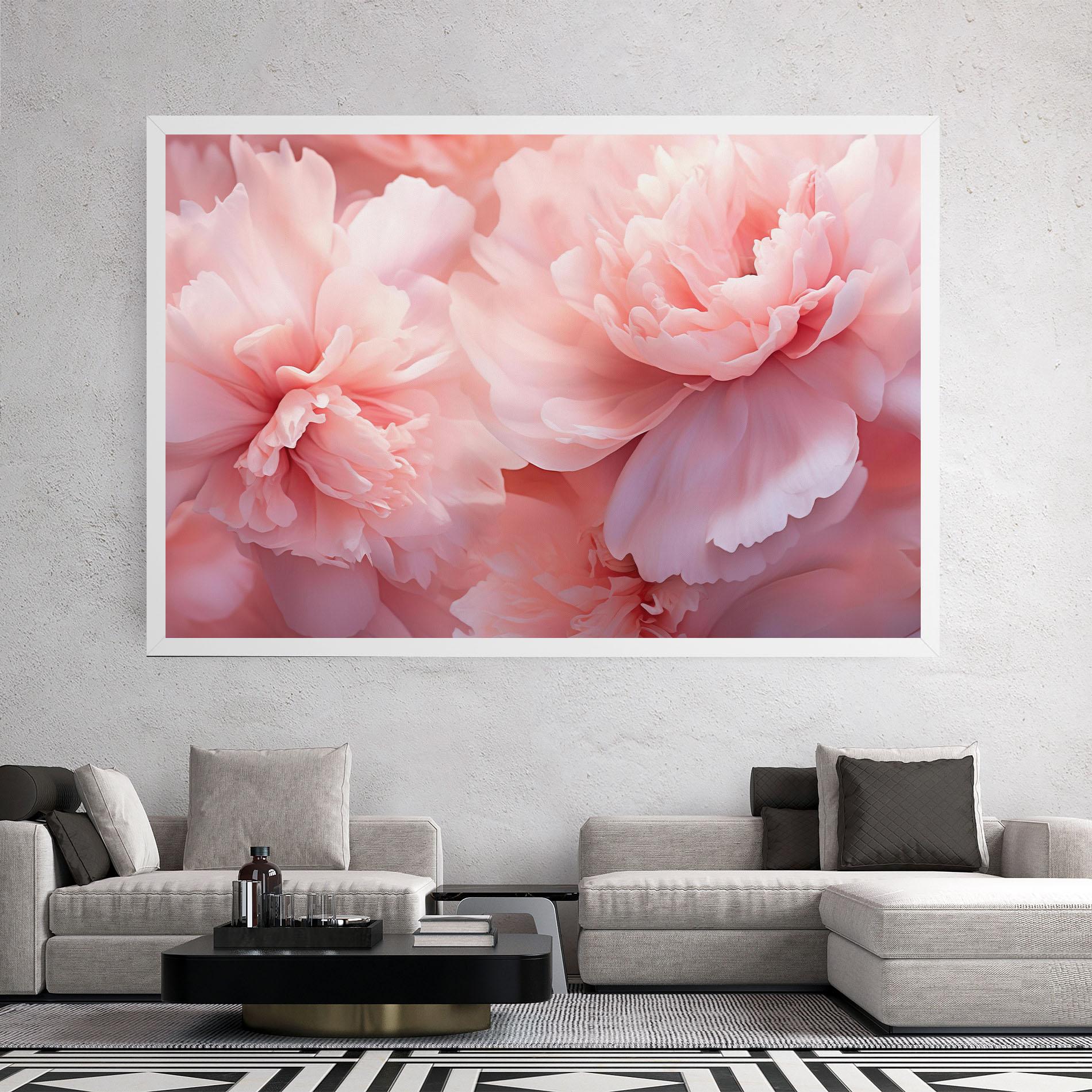 Картина на платно Close Up Dreamy Peony mockup 2