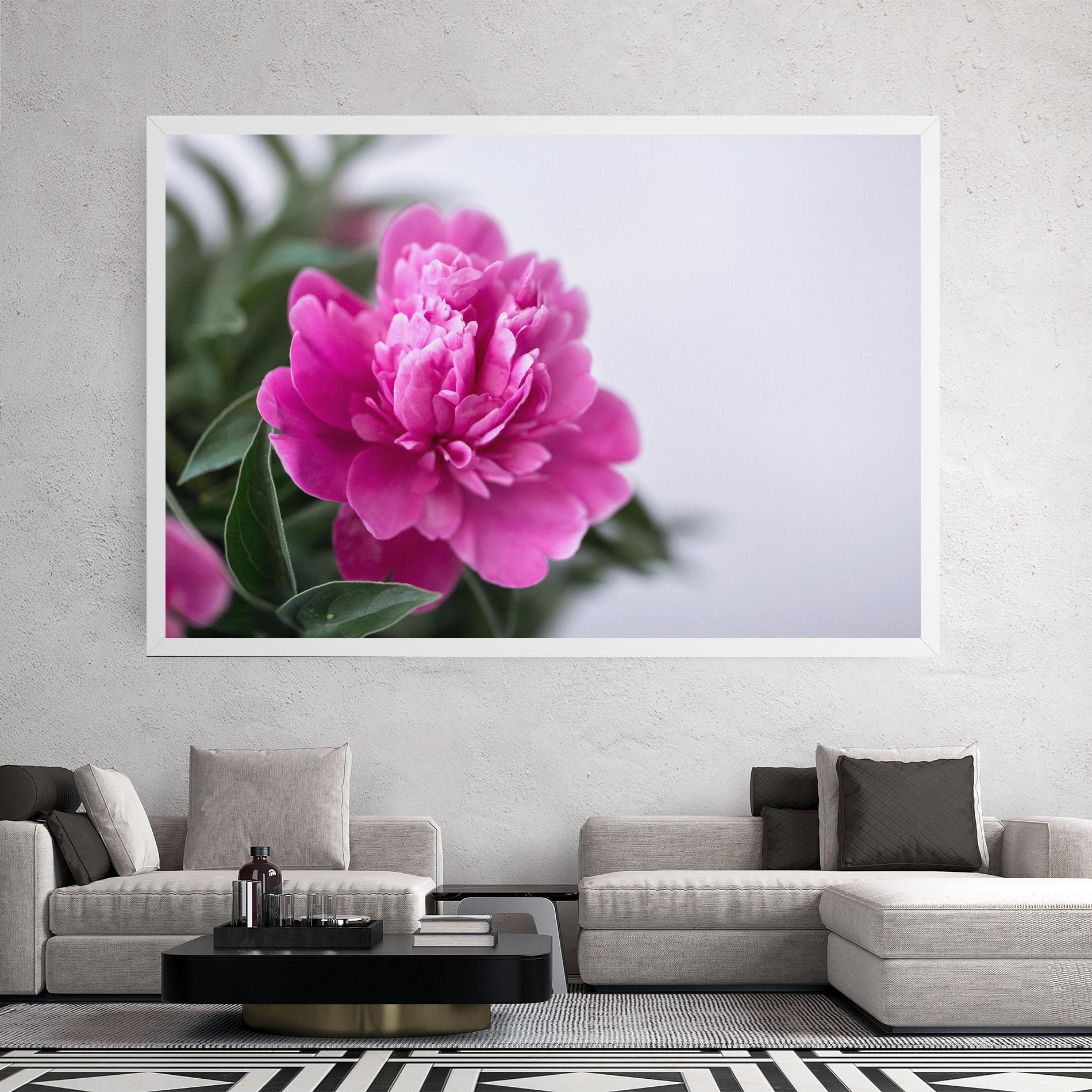 Картина на платно Dark Pink Peony mockup 2