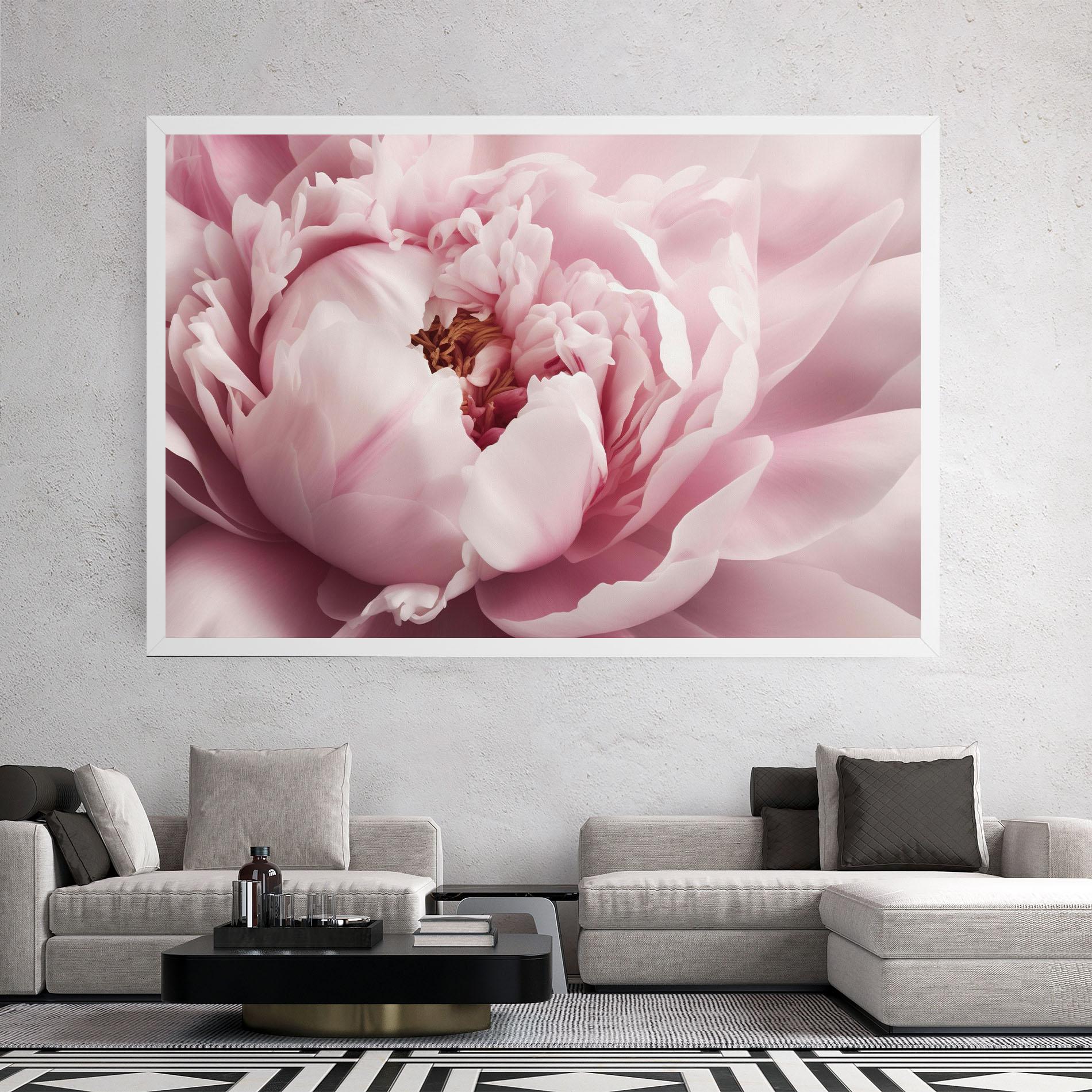 Картина на платно Pastel Peony Petals mockup 2
