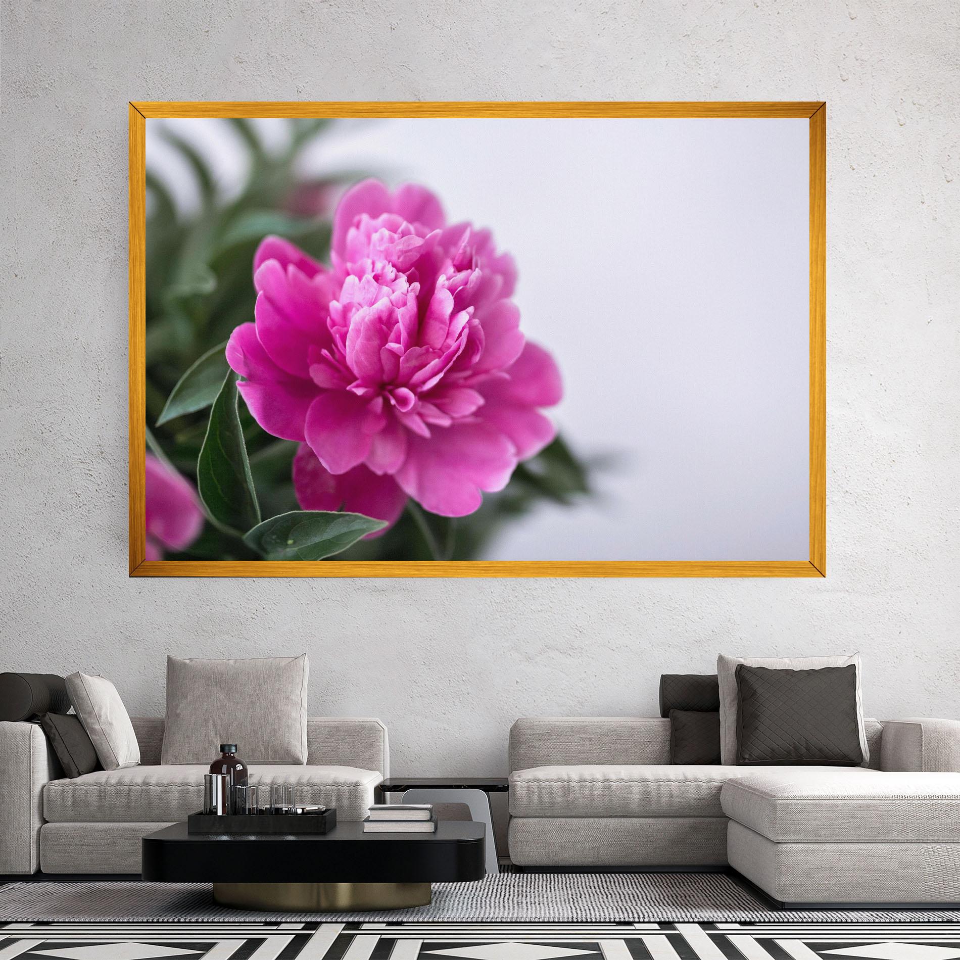 Картина на платно Dark Pink Peony mockup 2