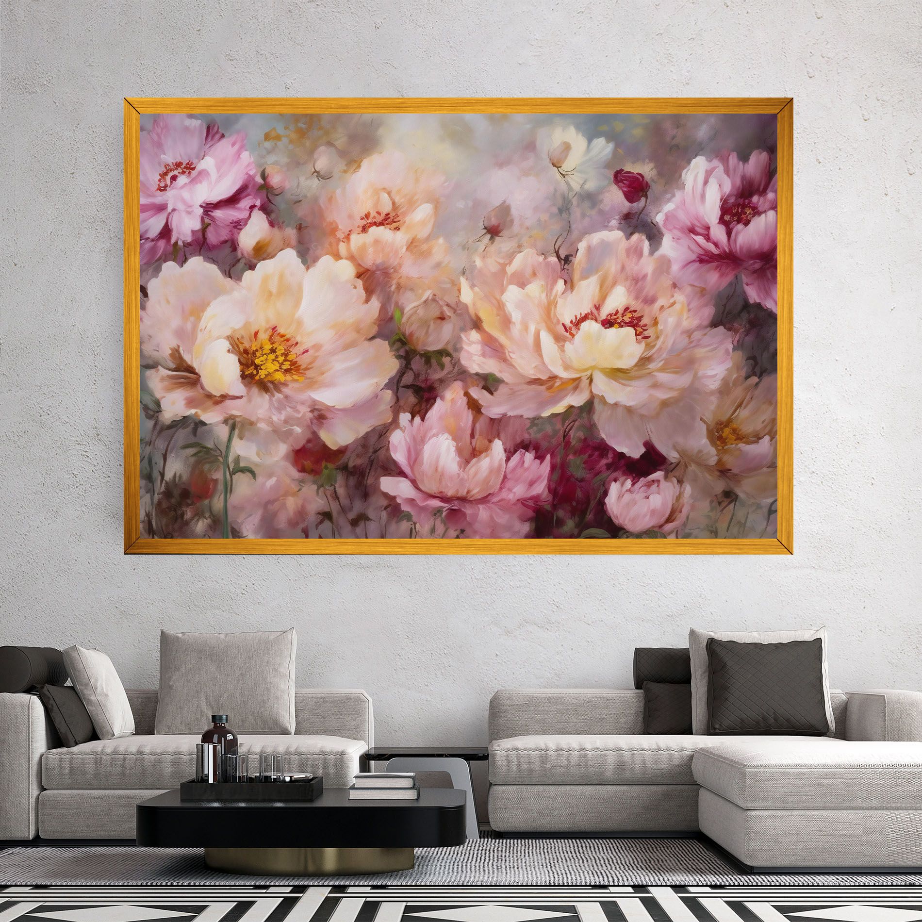 Peony Painting Art mockup 2