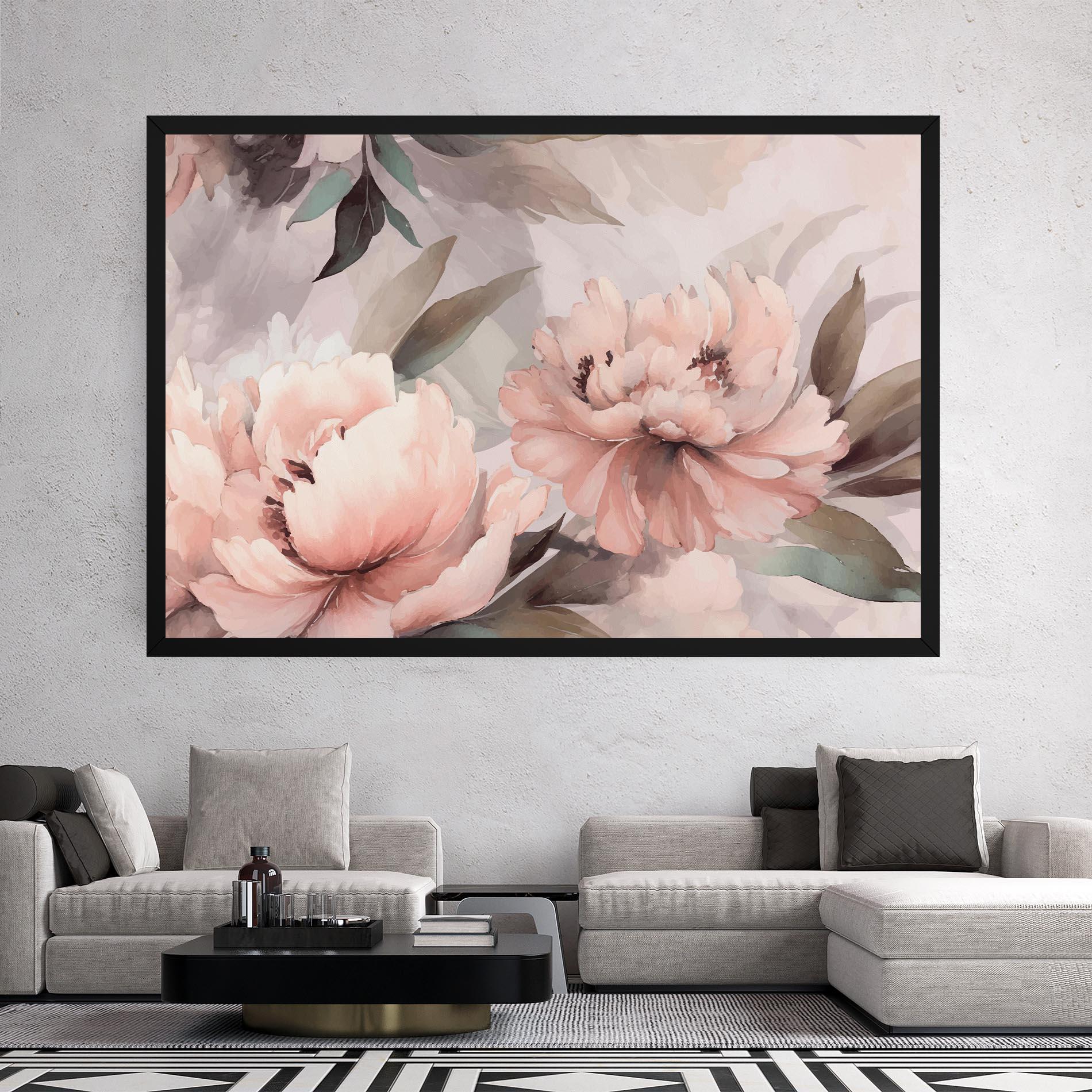 Картина на платно Dreamy Peony Art mockup 2