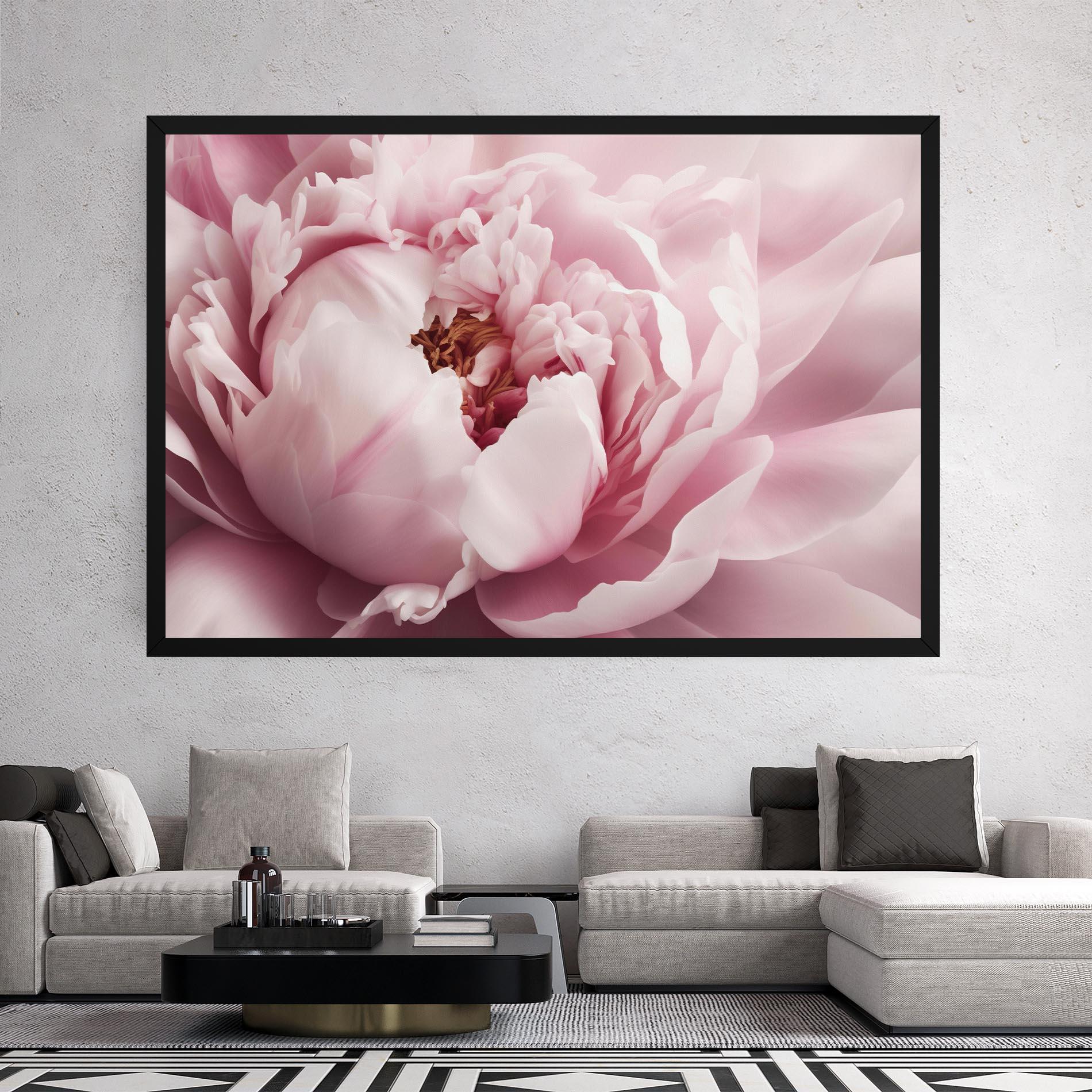 Картина на платно Pastel Peony Petals mockup 2