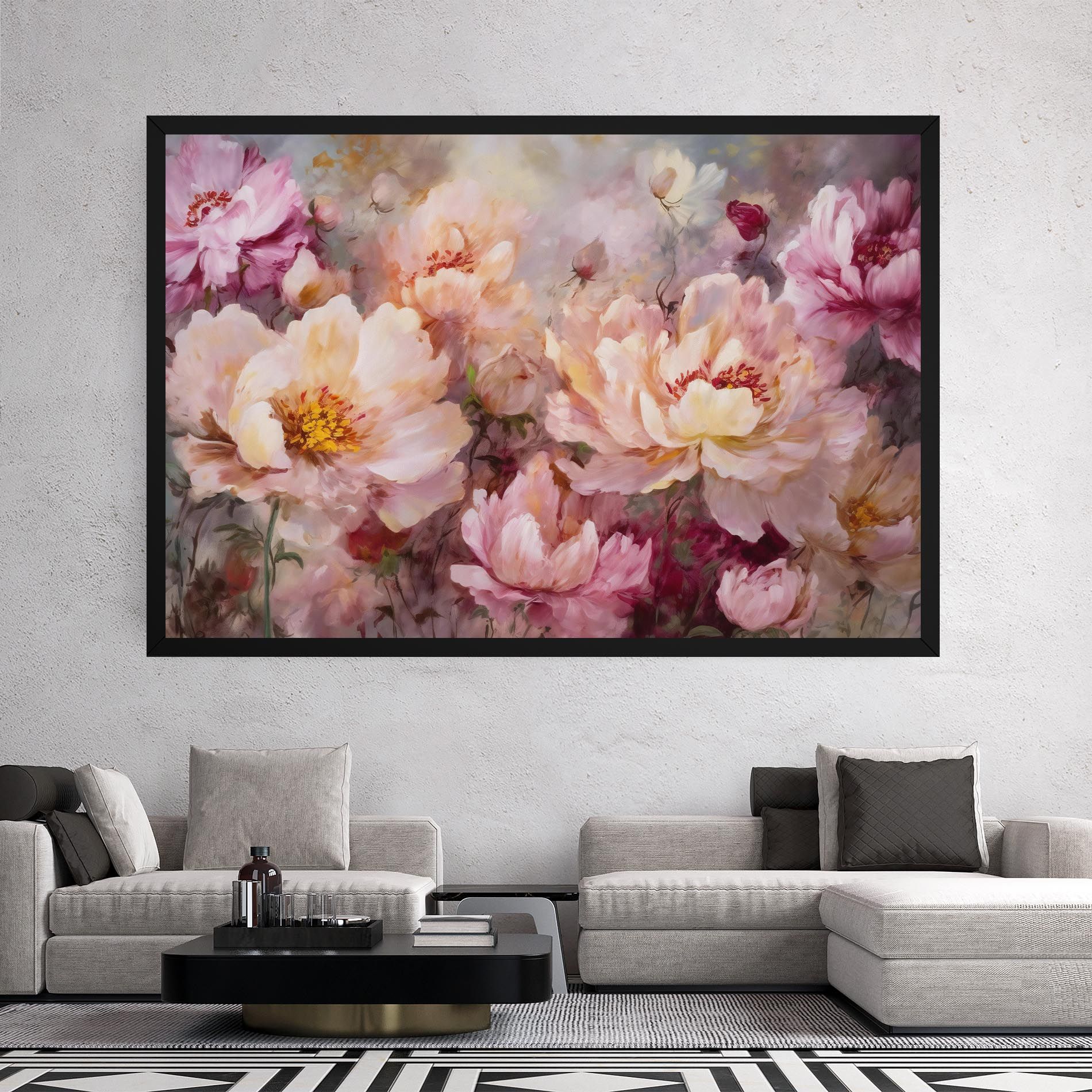 Peony Painting Art mockup 2