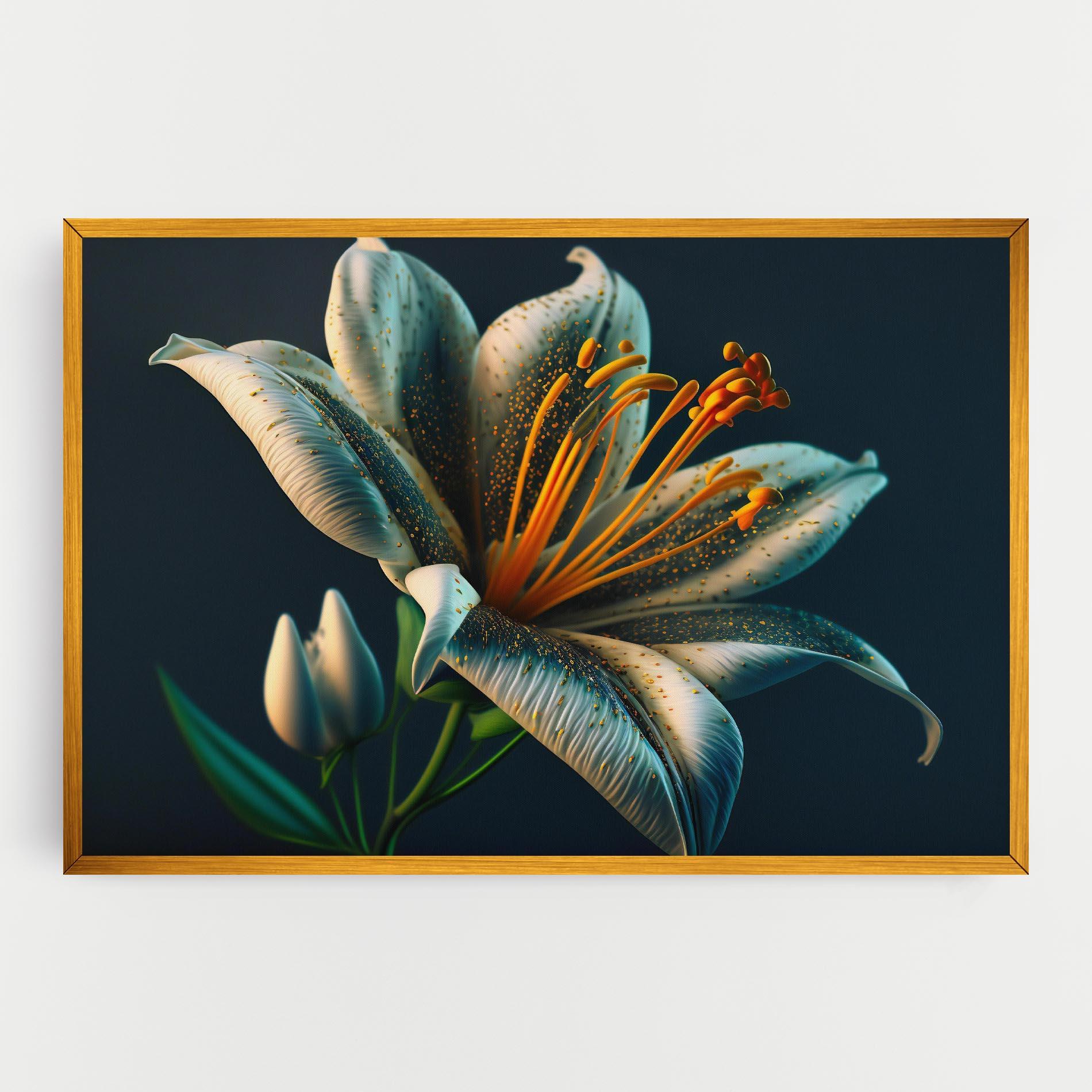Картина на платно Blue Grey Lily mockup 0