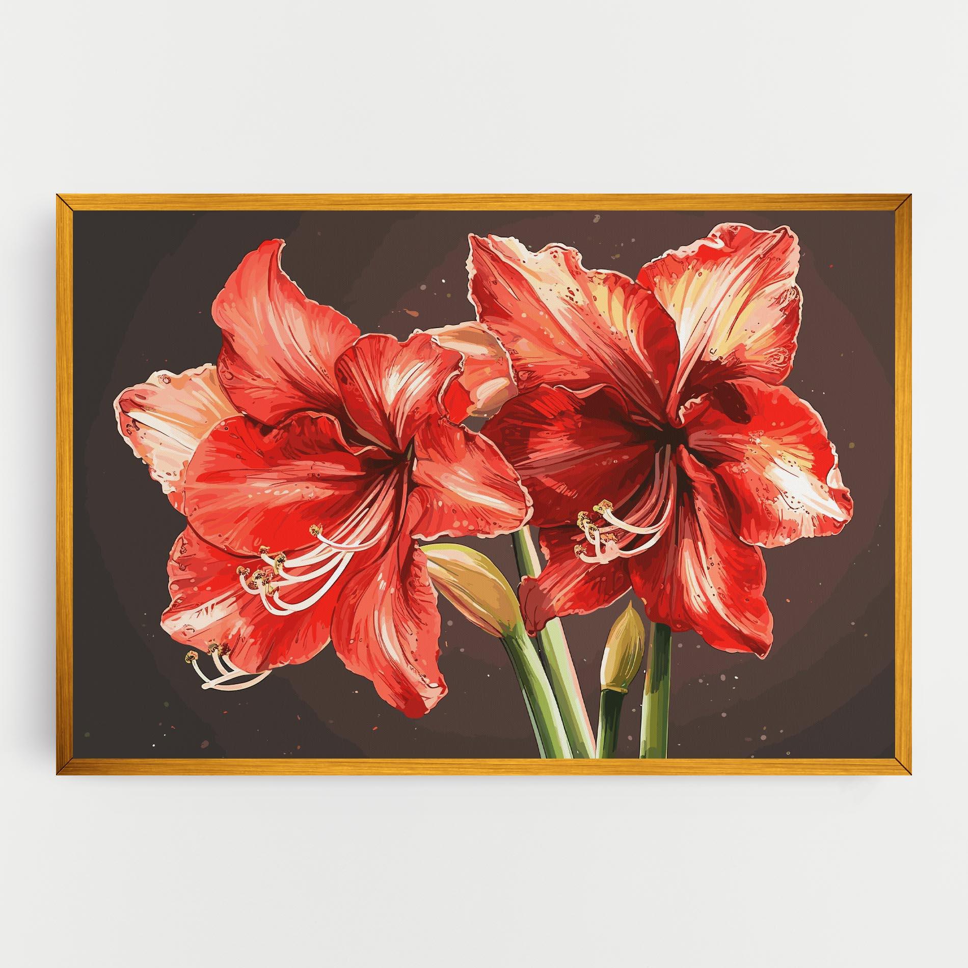 Картина на платно Orange Pretty Lily mockup 0