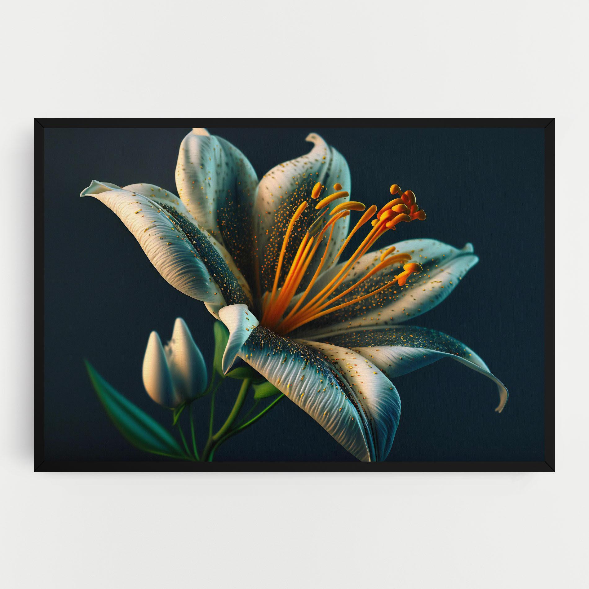 Картина на платно Blue Grey Lily mockup 0