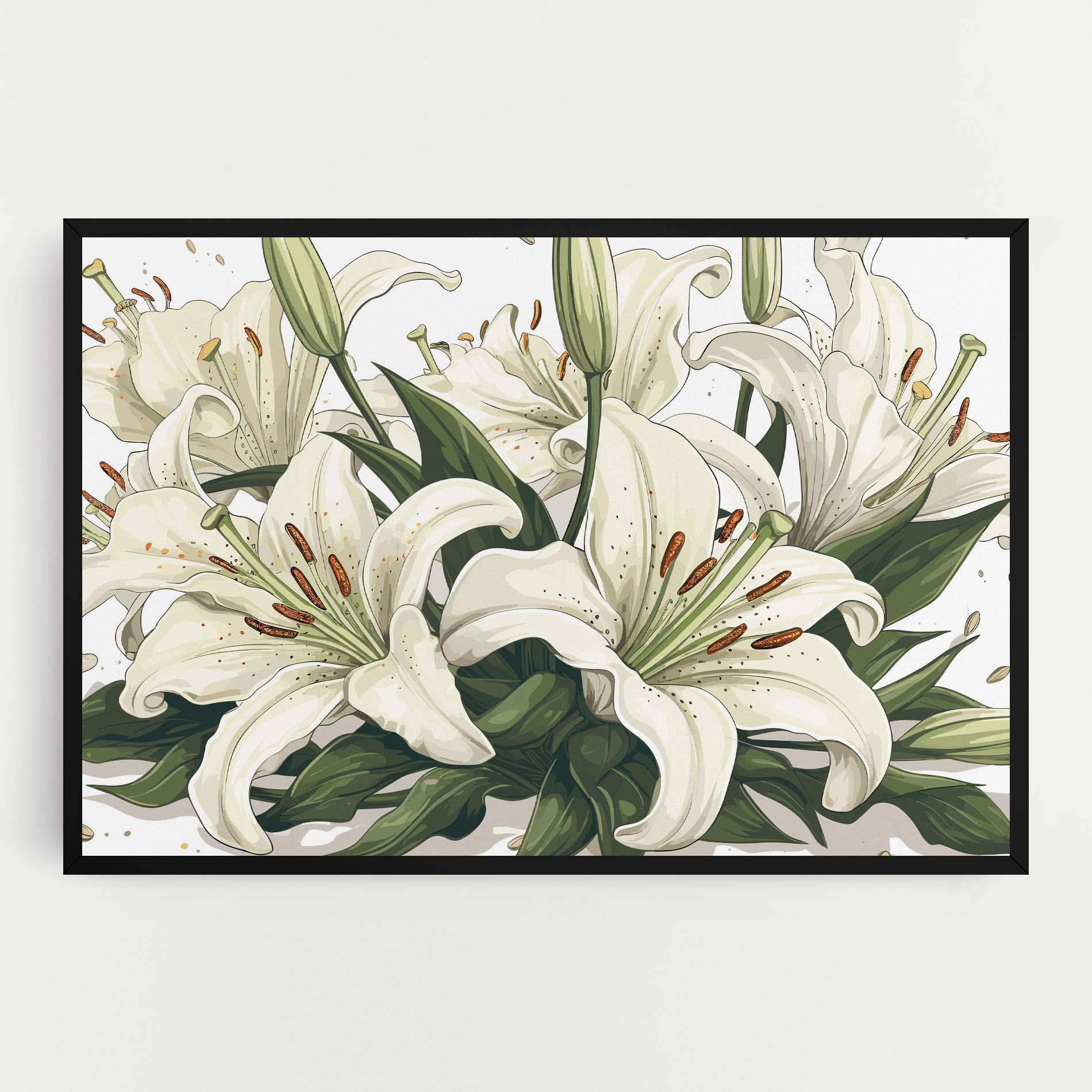 Grey White Lily mockup 0