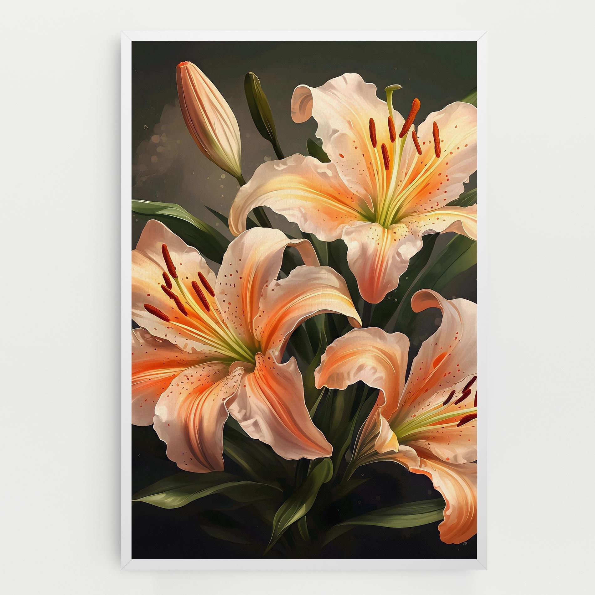 Картина на платно Light Orange Lily mockup 0