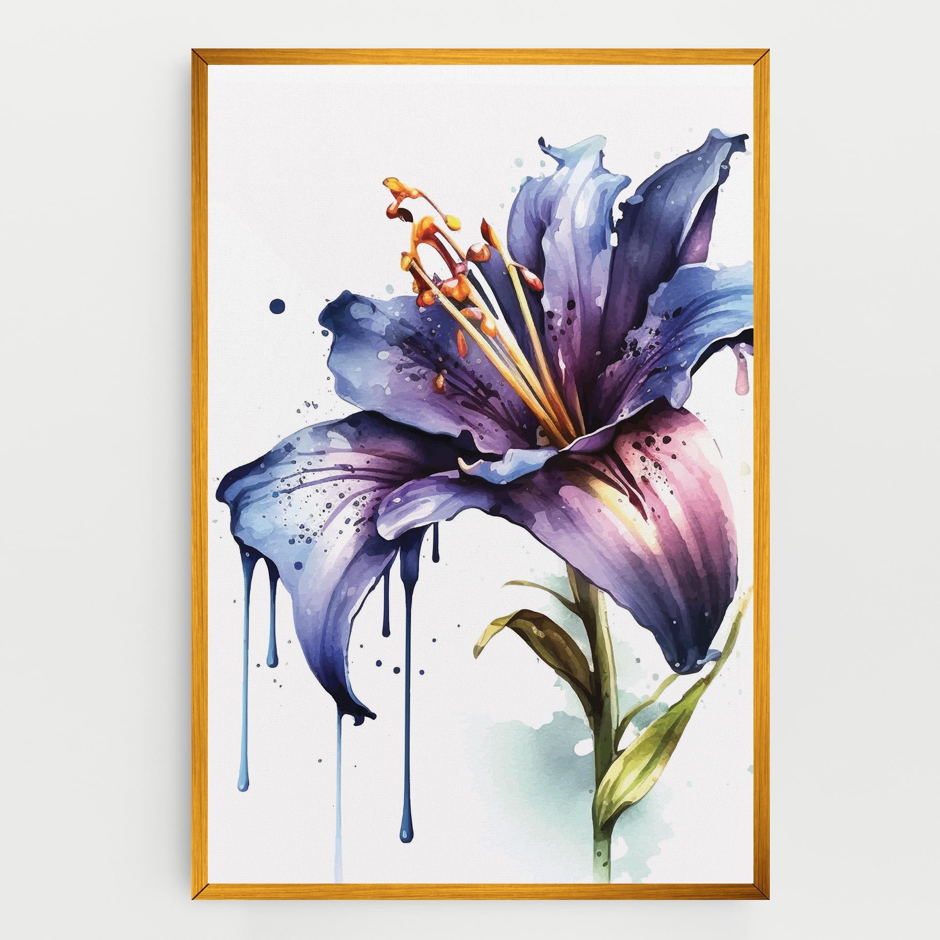 Картина на платно Purple Orange Lily mockup 0