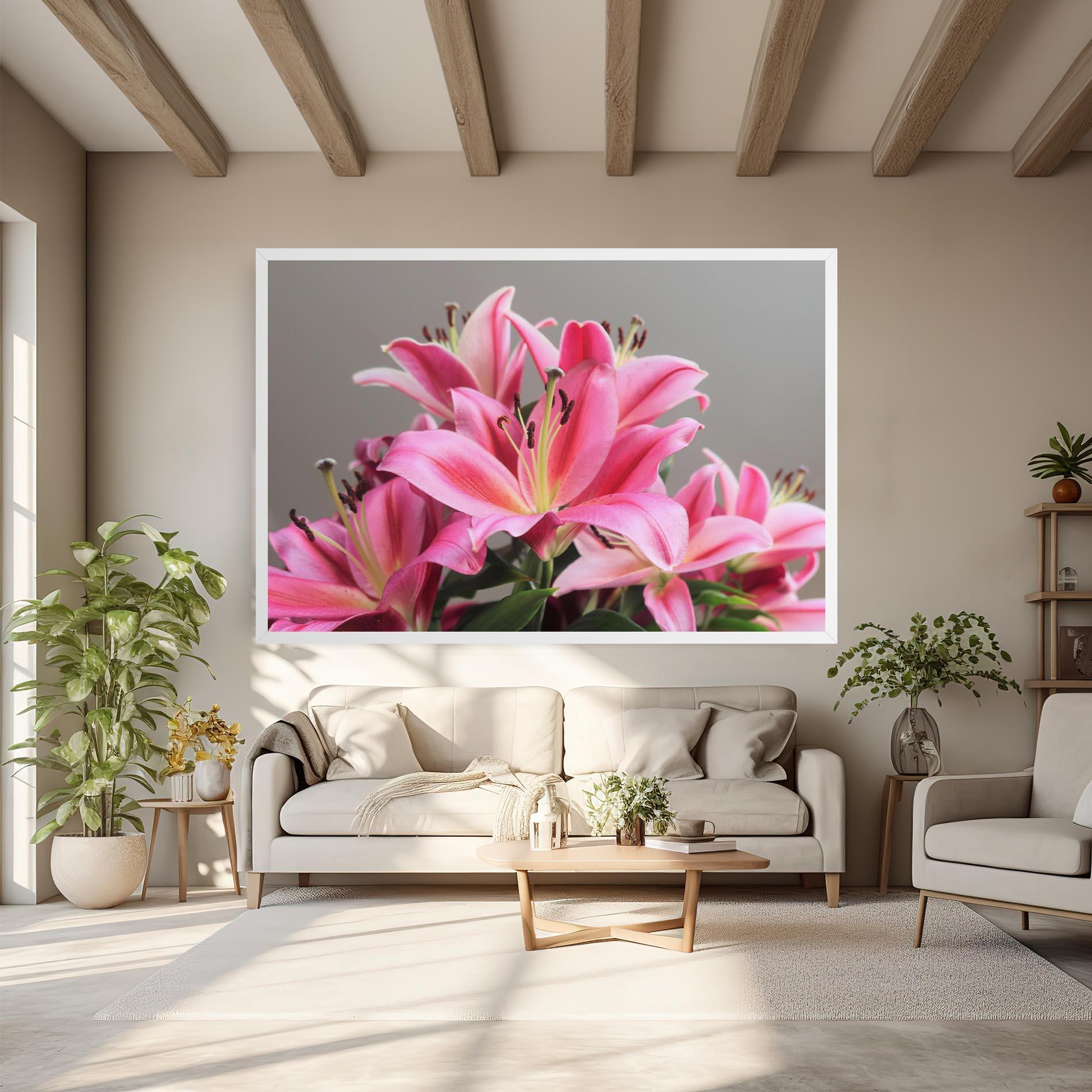 Картина на платно Light Pink Lily View mockup 6