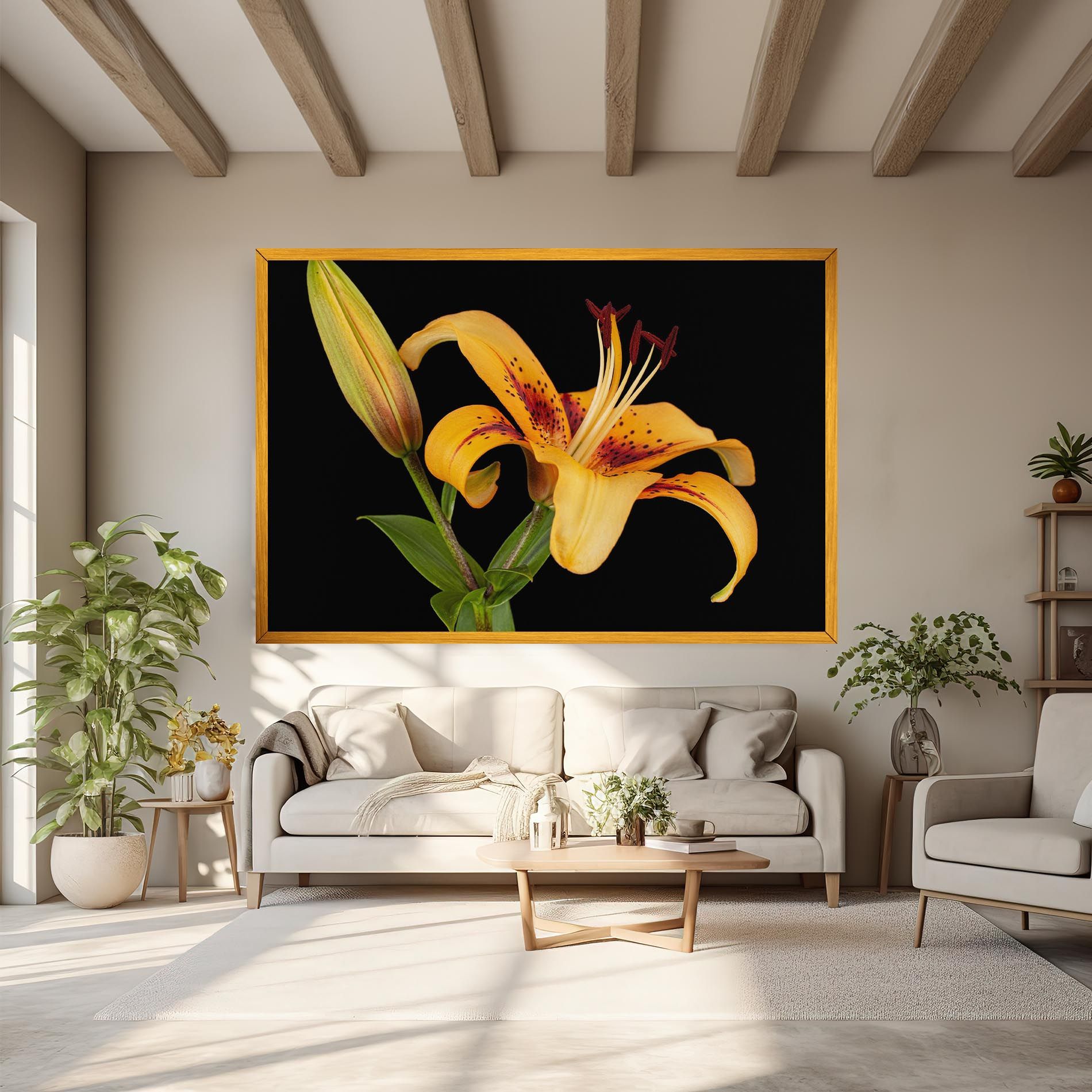 Beautiful Yellow Lily mockup 6