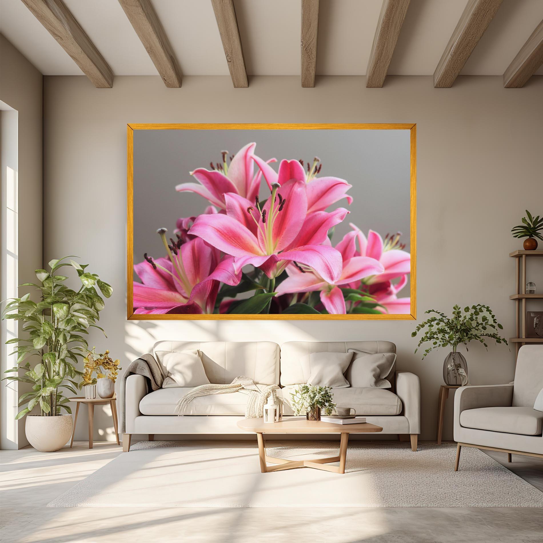 Картина на платно Light Pink Lily View mockup 6