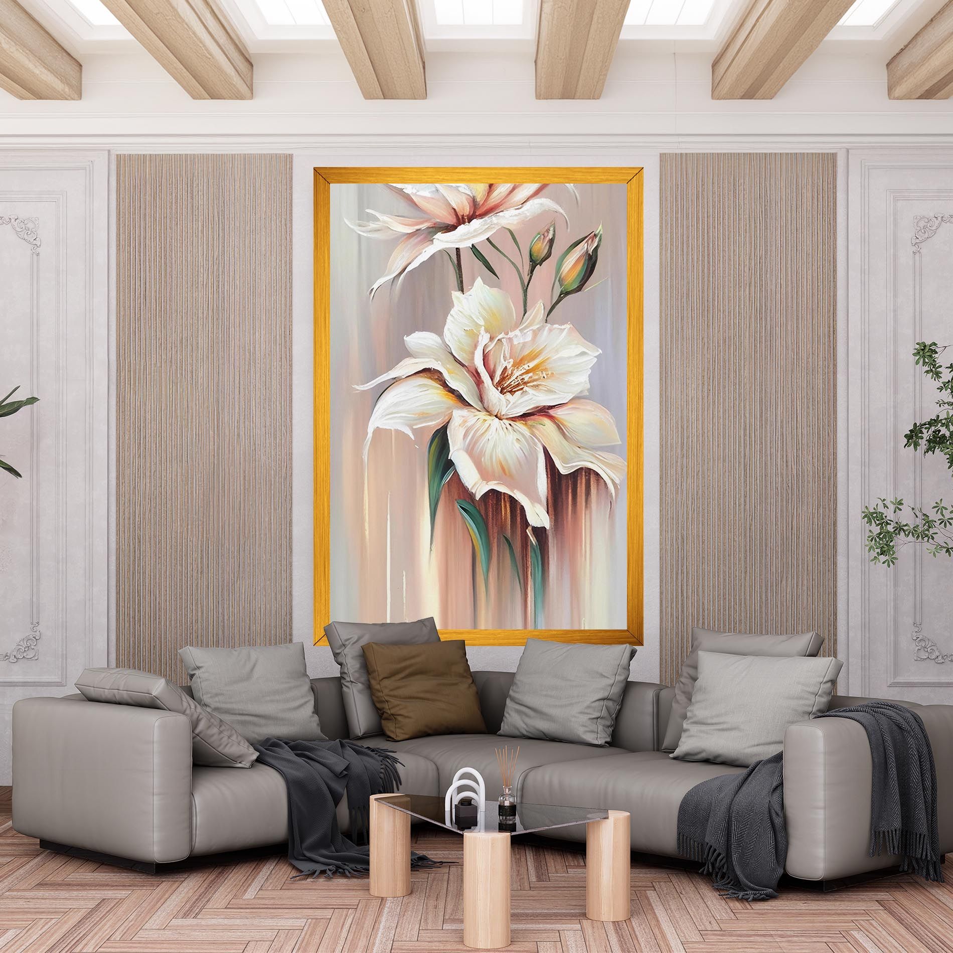 Abstract Lily Painting mockup 6