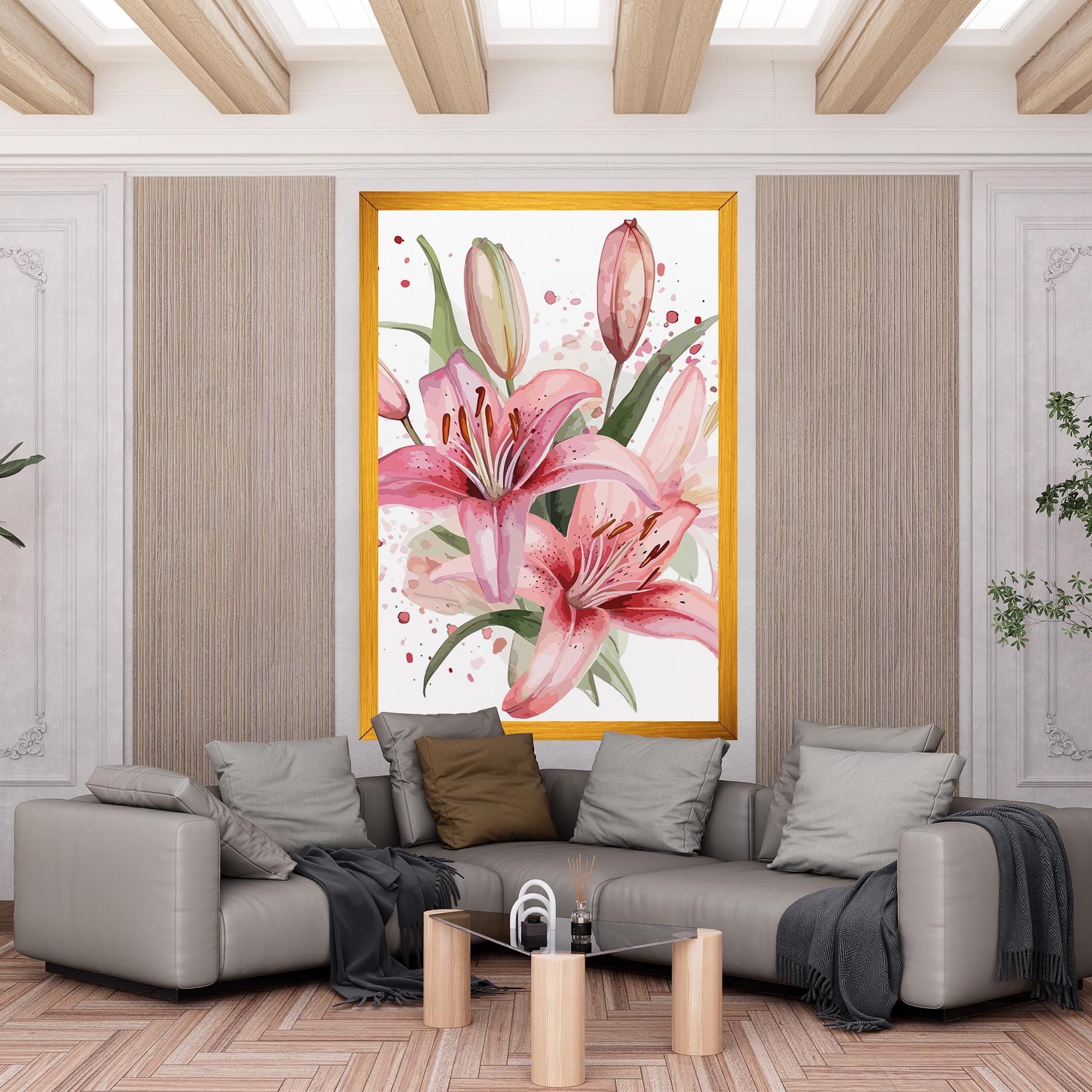 Beautiful Pink Lily mockup 6