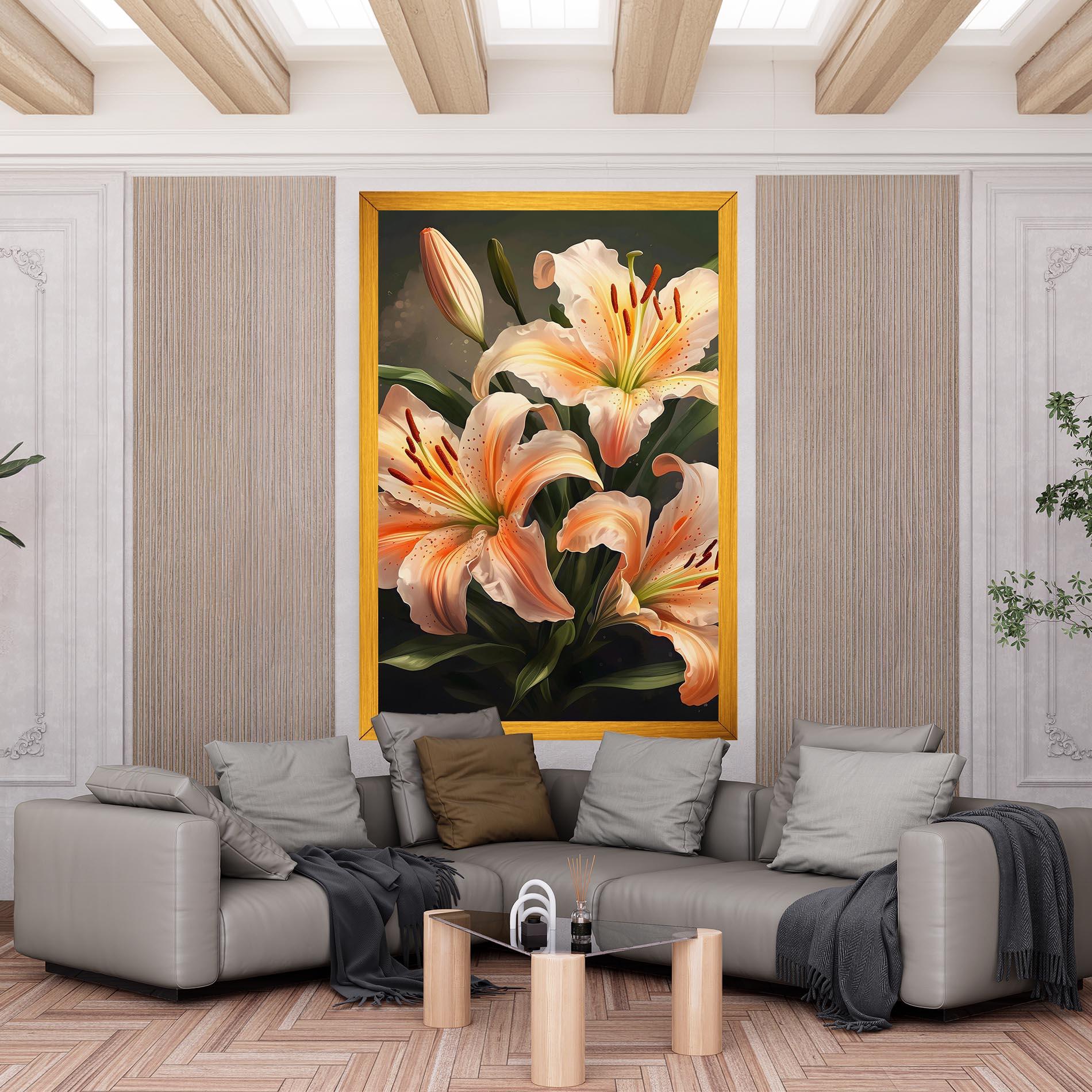 Картина на платно Light Orange Lily mockup 6