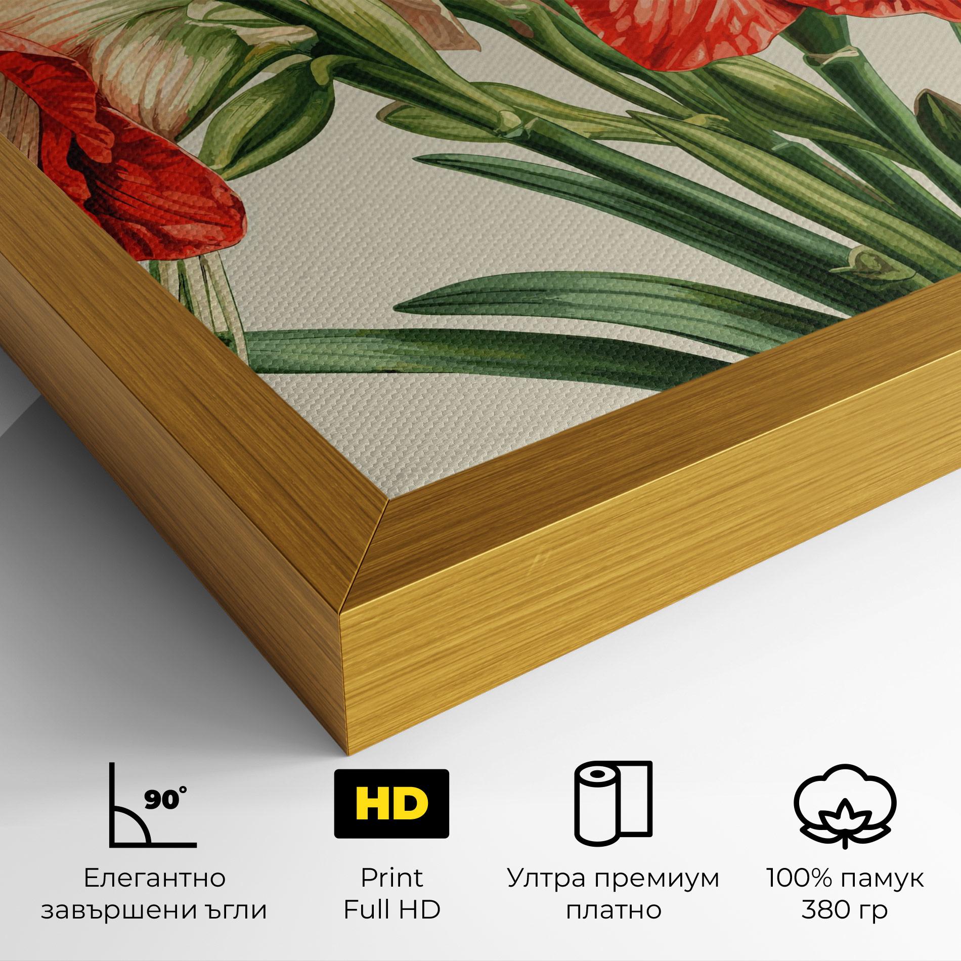 Картина на платно Orange Cream Lily mockup 4