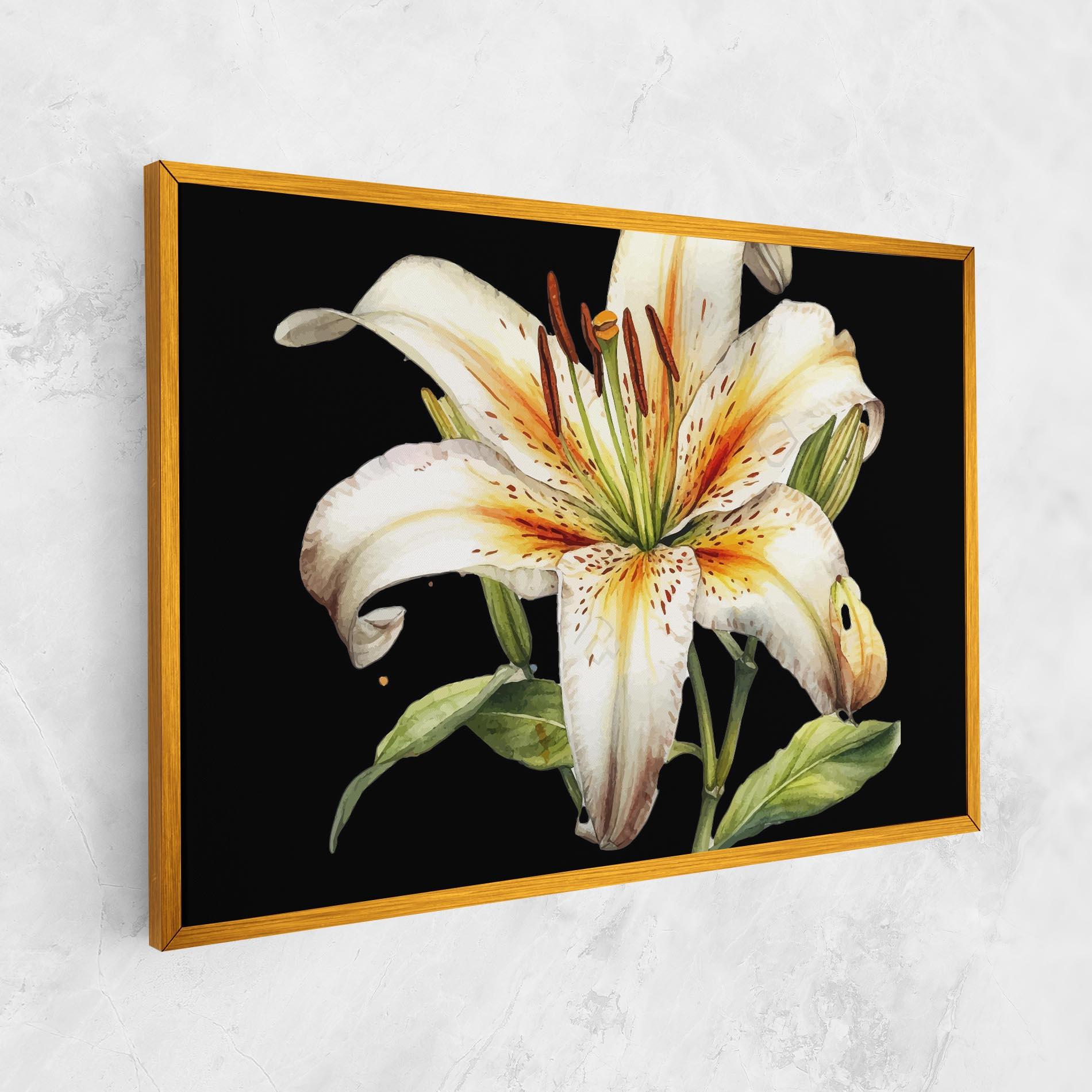 Картина на платно Beautiful White Lily mockup 1