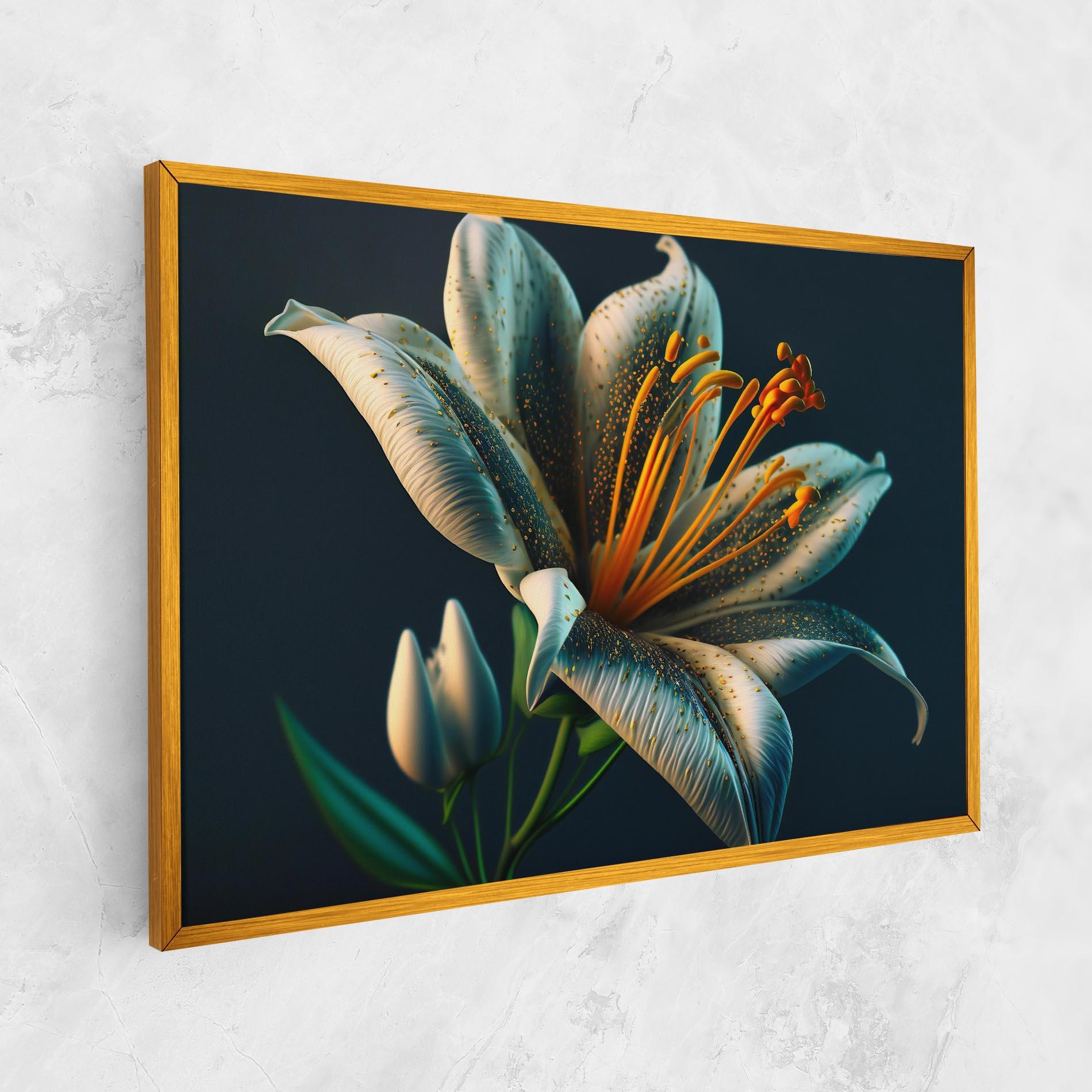 Картина на платно Blue Grey Lily mockup 1