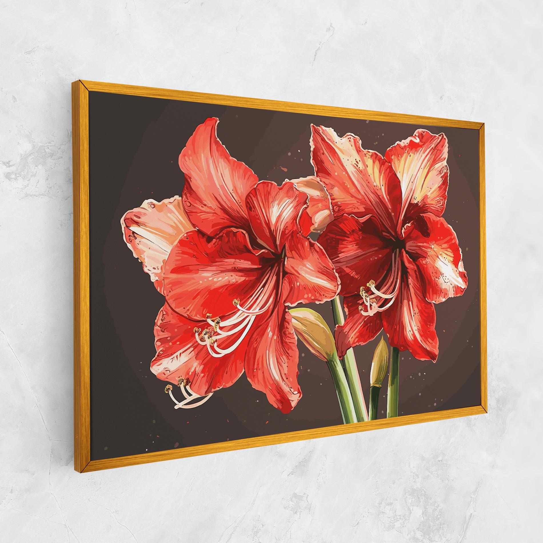 Картина на платно Orange Pretty Lily mockup 1