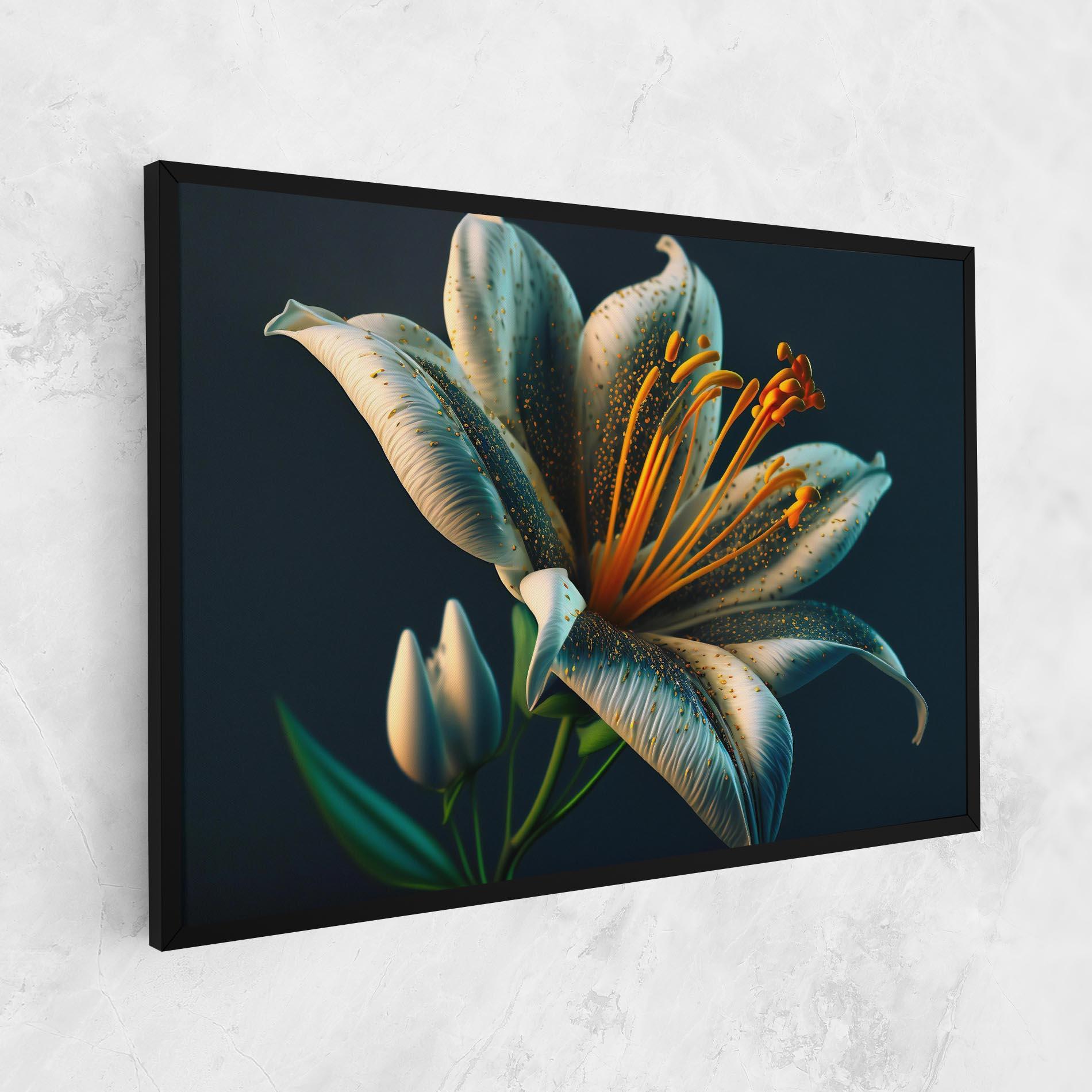 Картина на платно Blue Grey Lily mockup 1