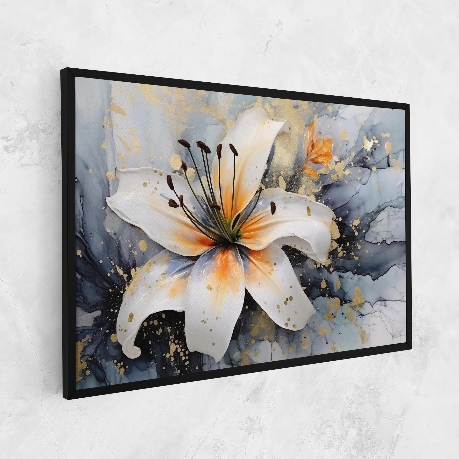 Lily With Orange Painting mockup 1