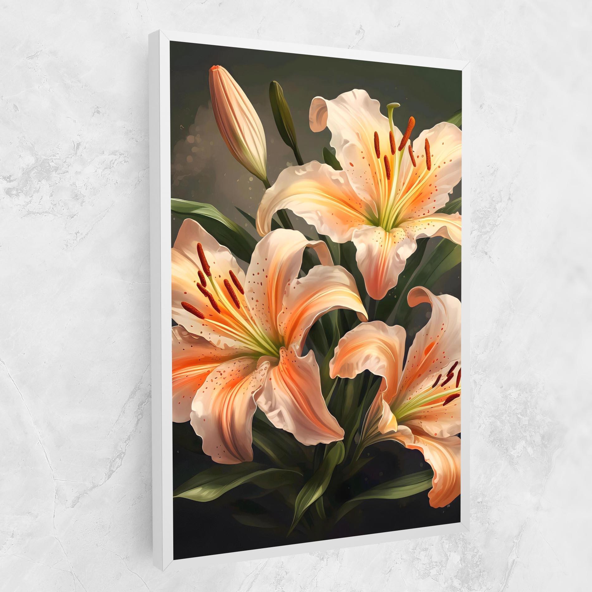 Картина на платно Light Orange Lily mockup 1