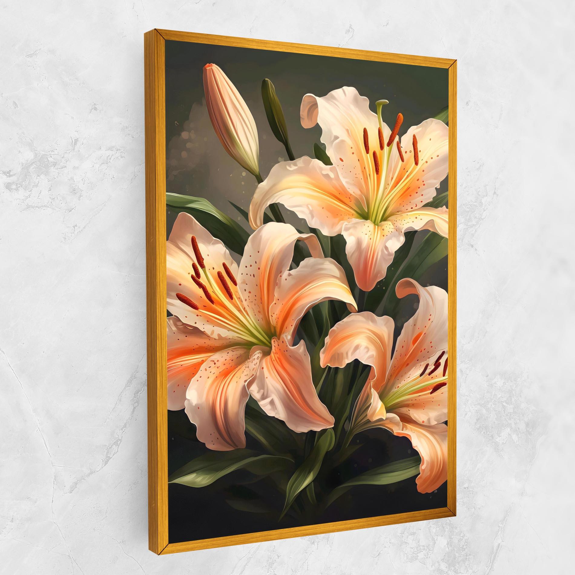 Картина на платно Light Orange Lily mockup 1