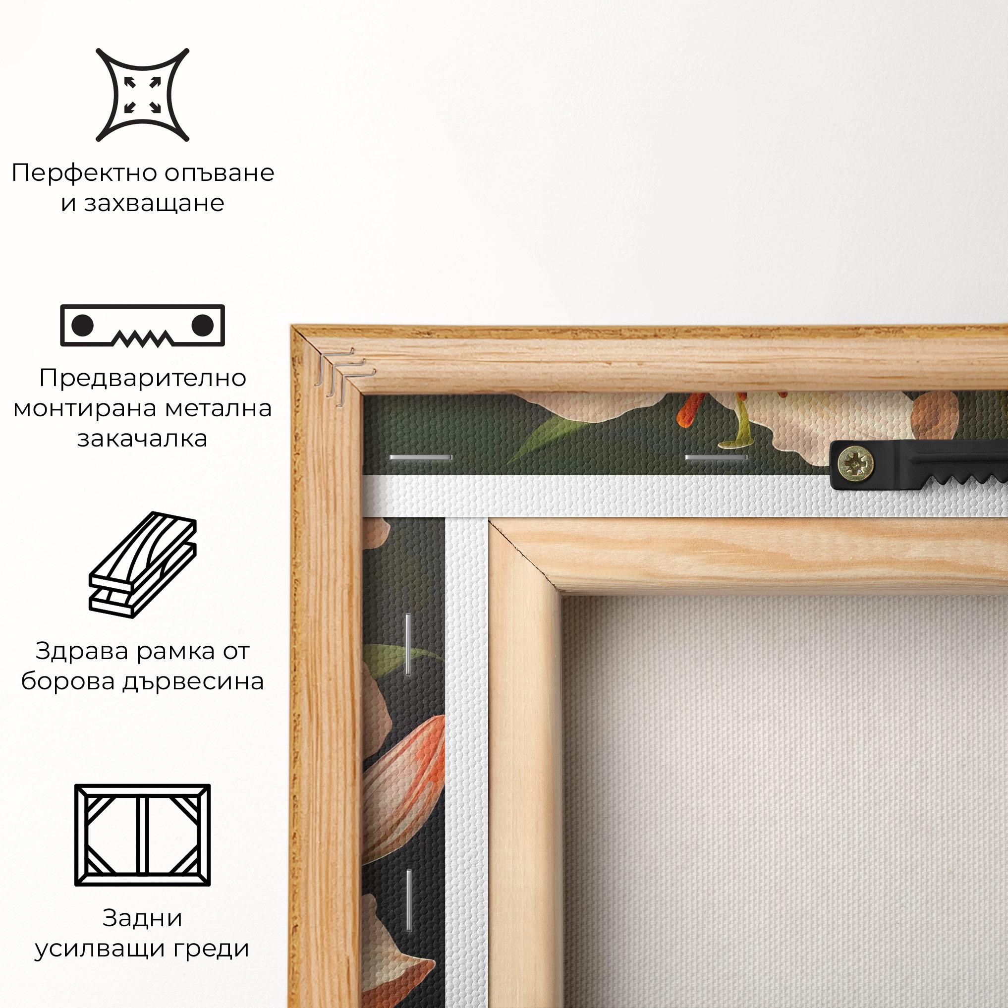 Картина на платно Light Orange Lily mockup 5