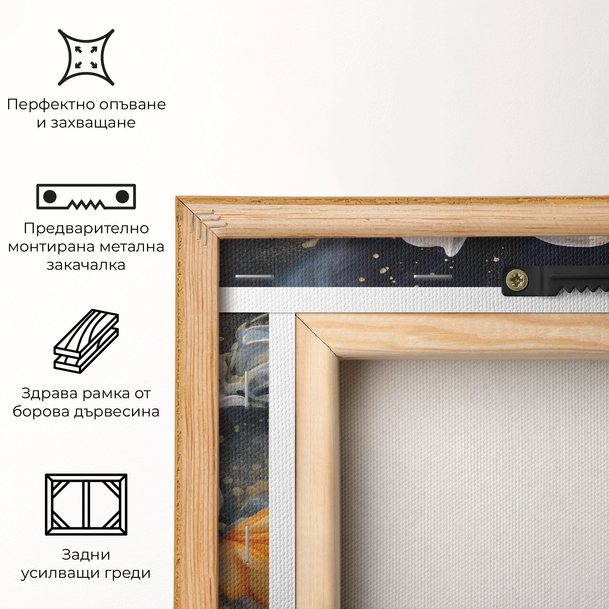 Lily On Blue Painting mockup 5