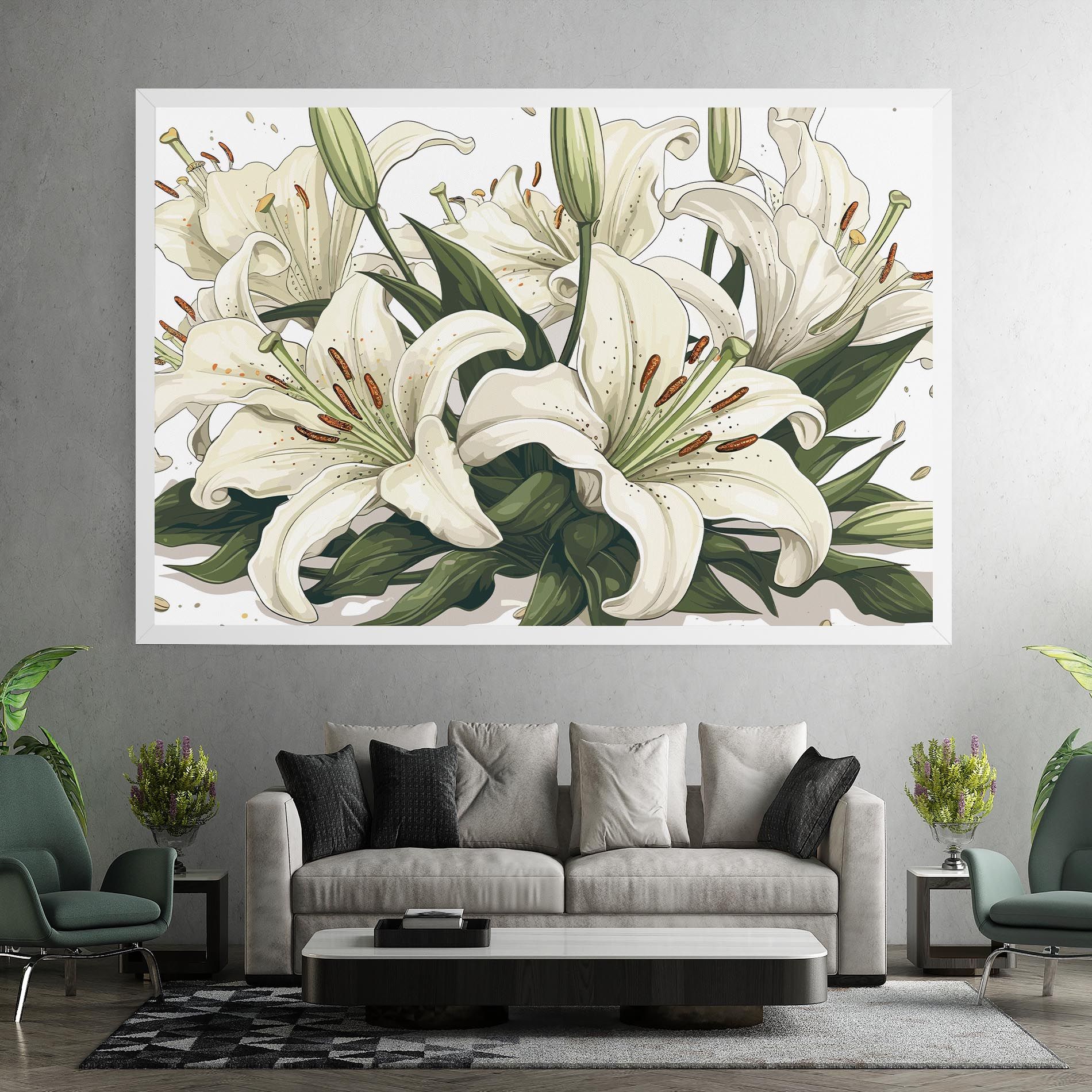 Grey White Lily mockup 7