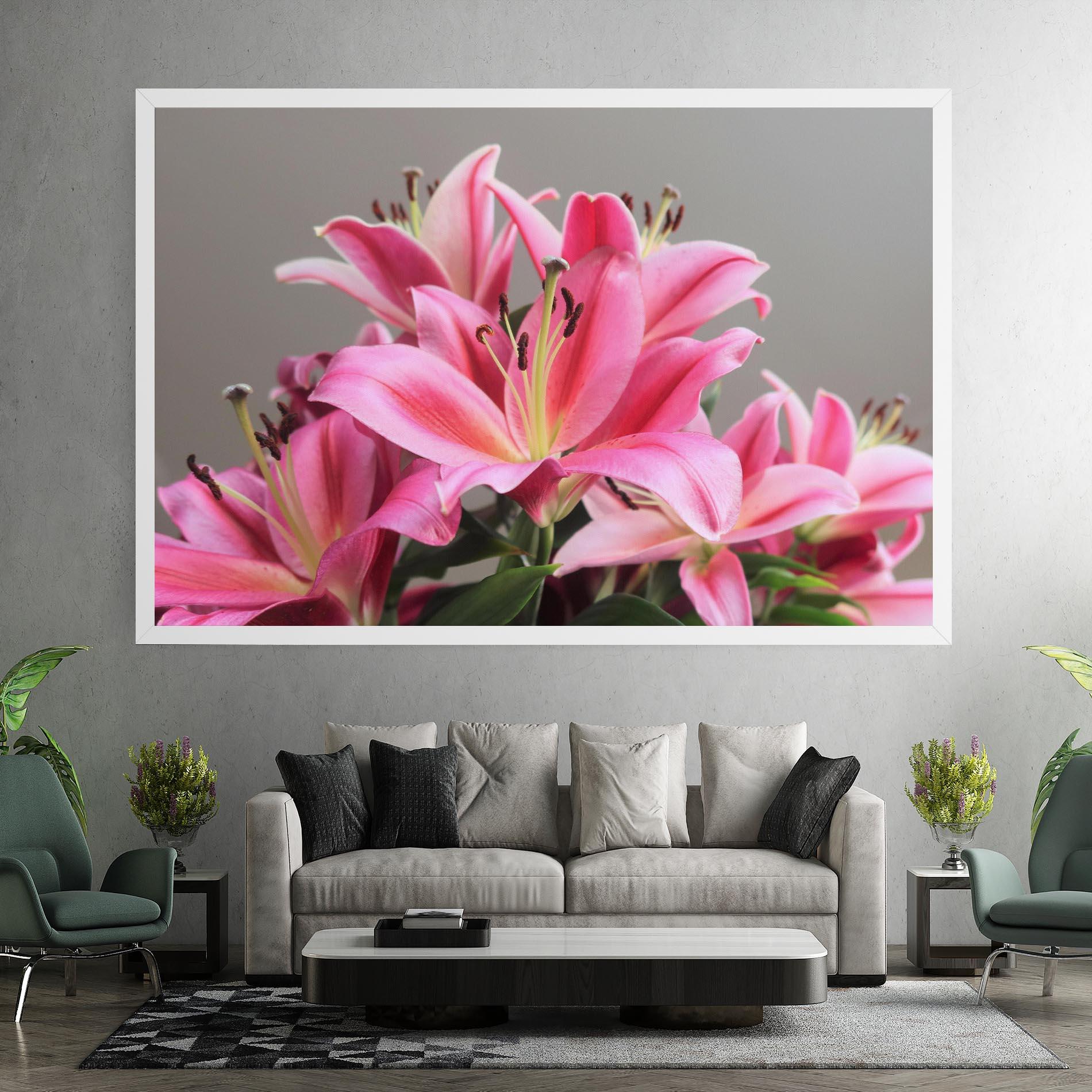Картина на платно Light Pink Lily View mockup 7