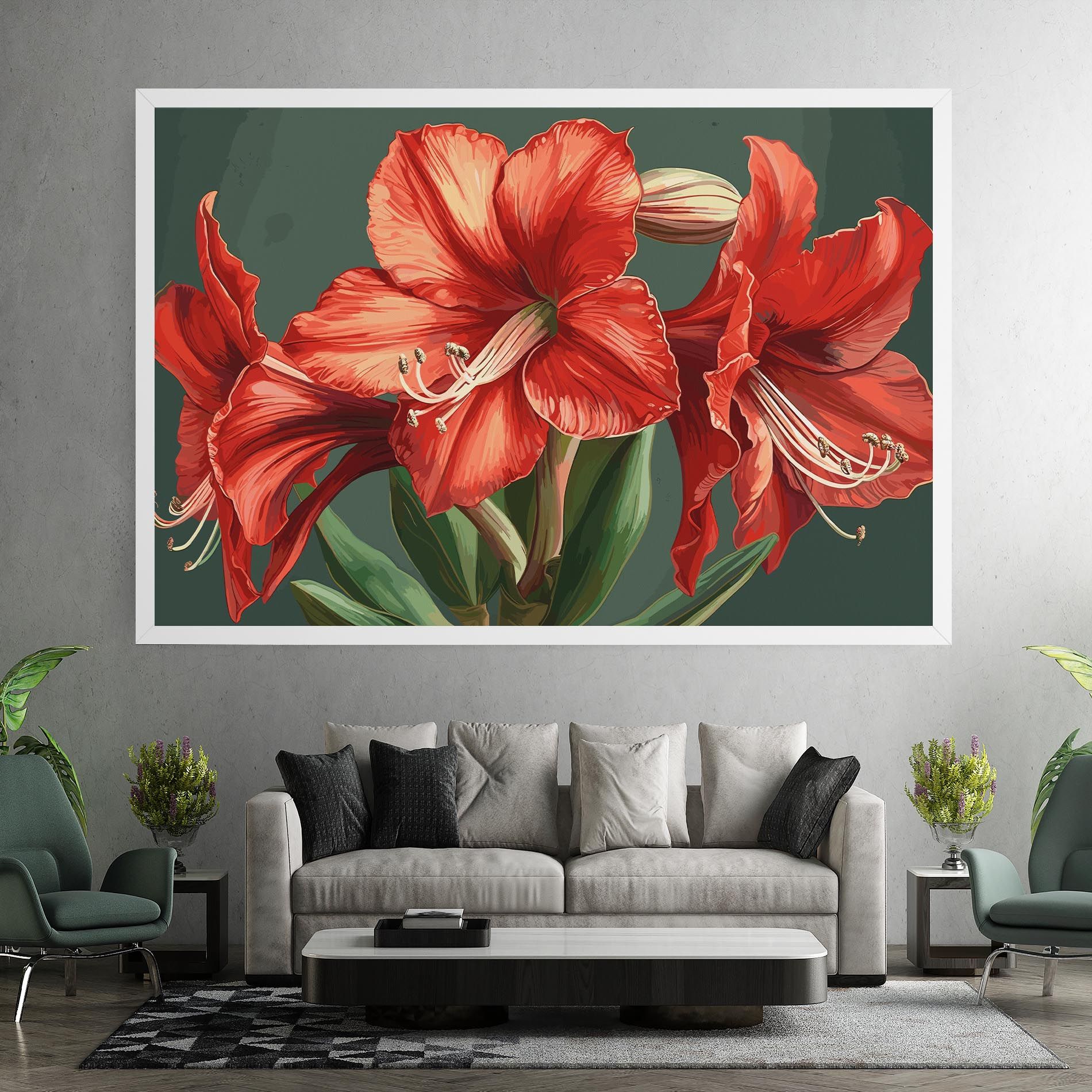 Lily Orange Art mockup 7
