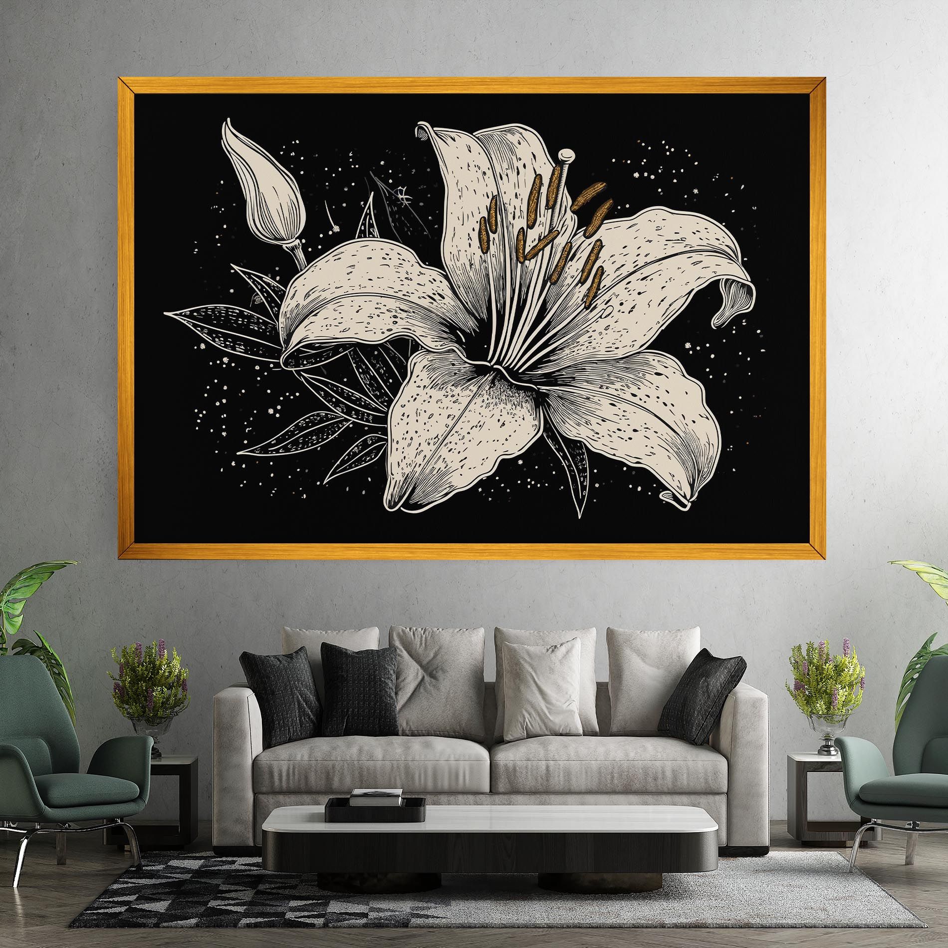 Cream Black Lily mockup 7
