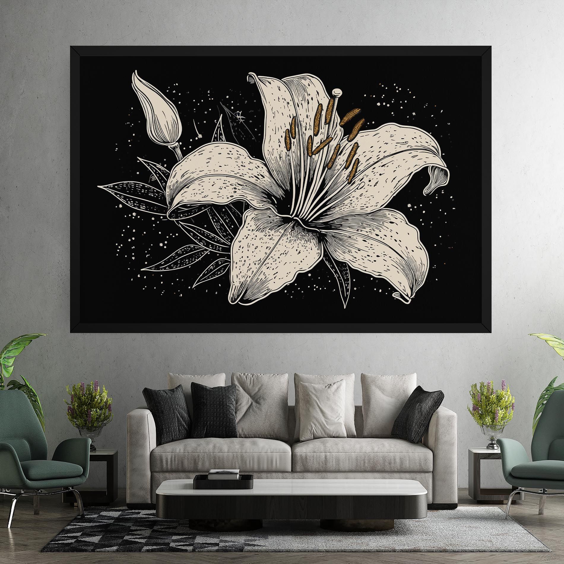 Cream Black Lily mockup 7