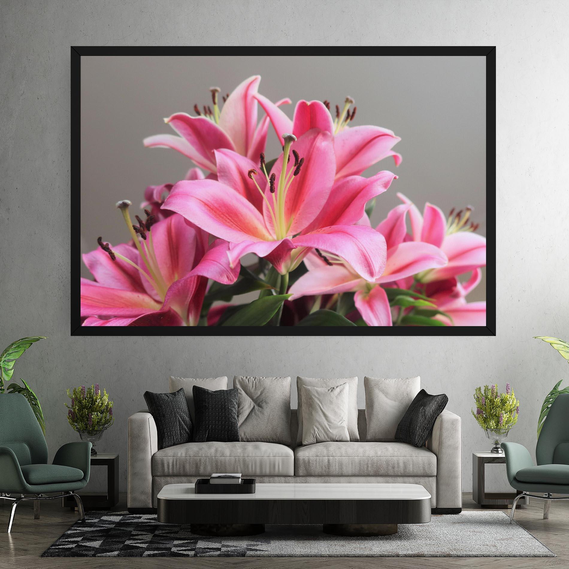 Картина на платно Light Pink Lily View mockup 7