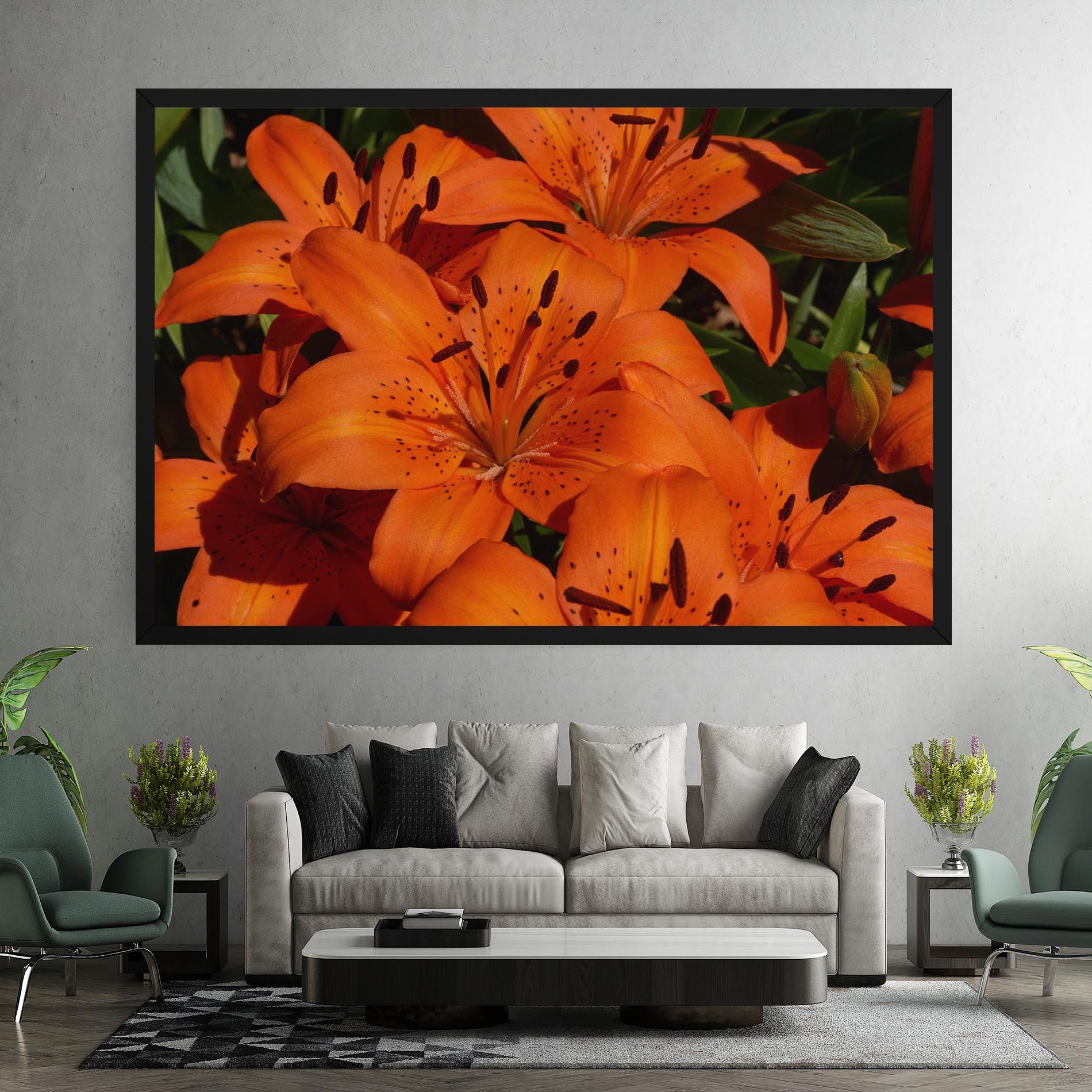 Orange Lily In The Sun mockup 7