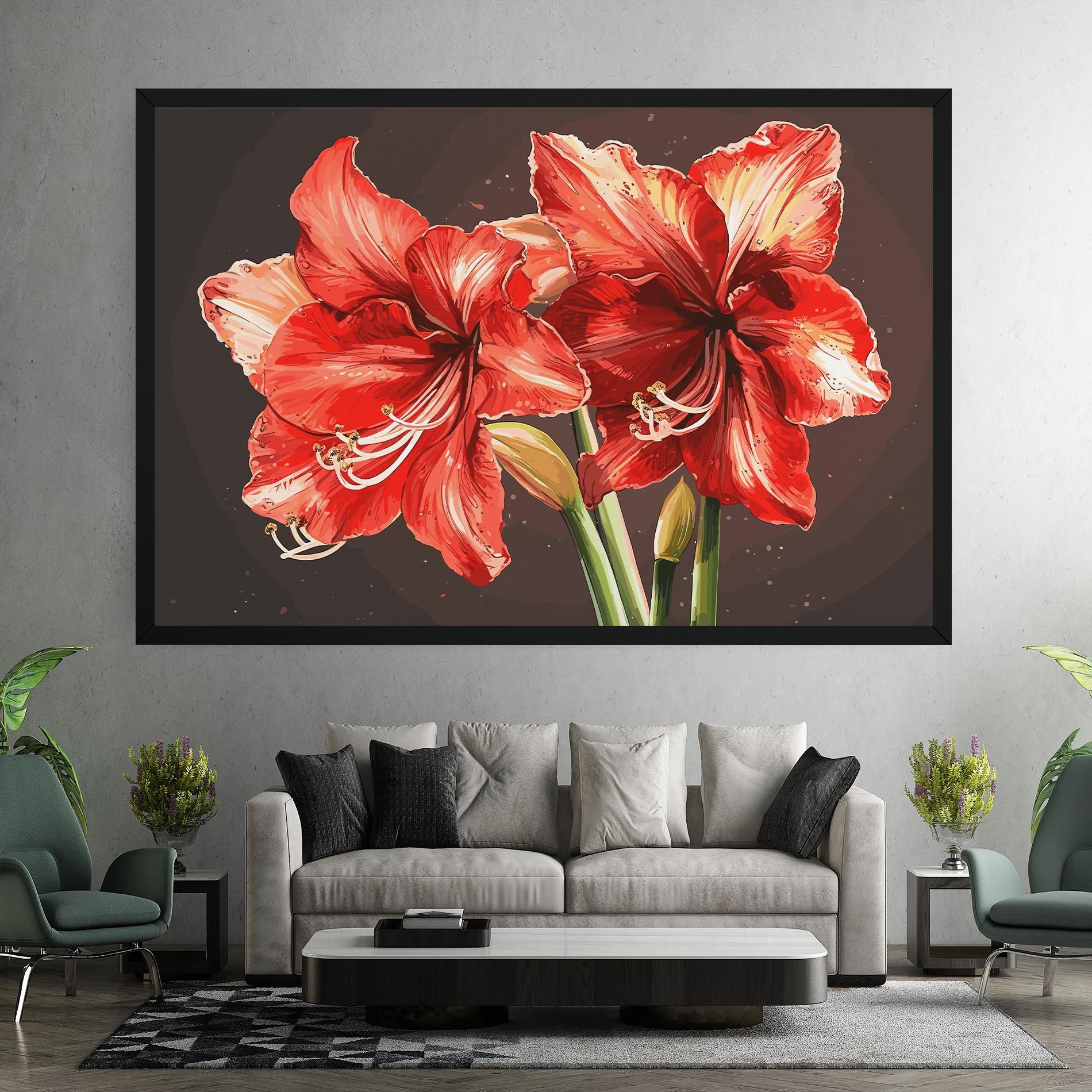 Orange Pretty Lily mockup 7