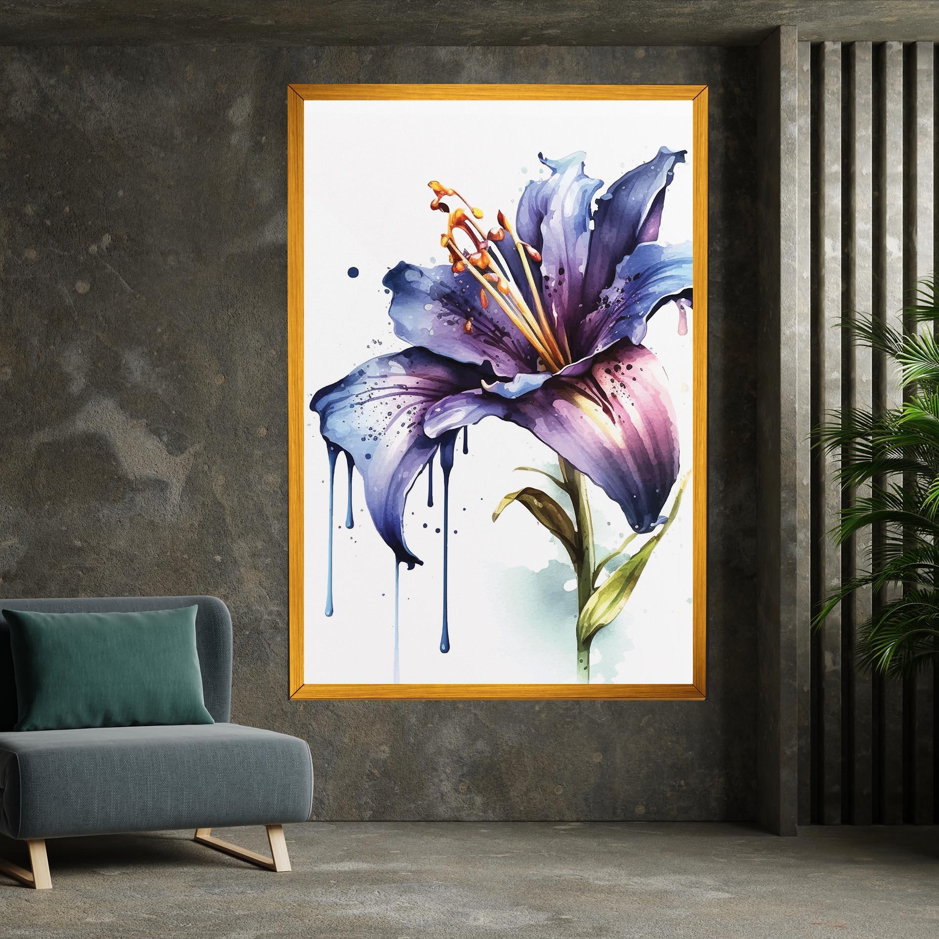 Картина на платно Purple Orange Lily mockup 7