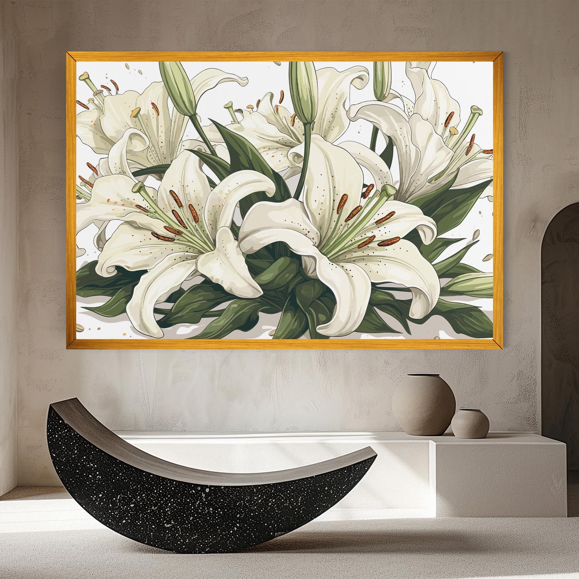 Grey White Lily mockup 8
