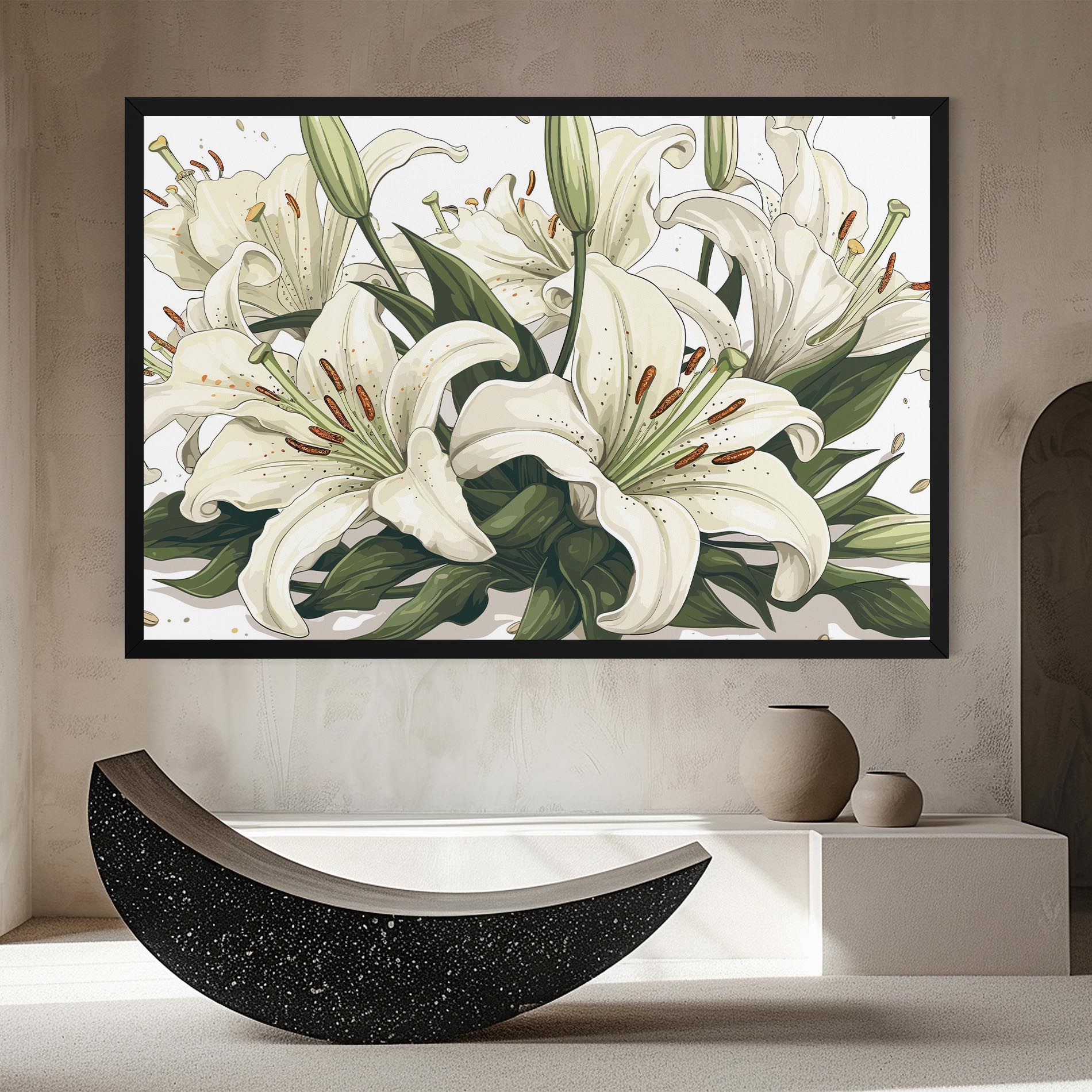 Grey White Lily mockup 8