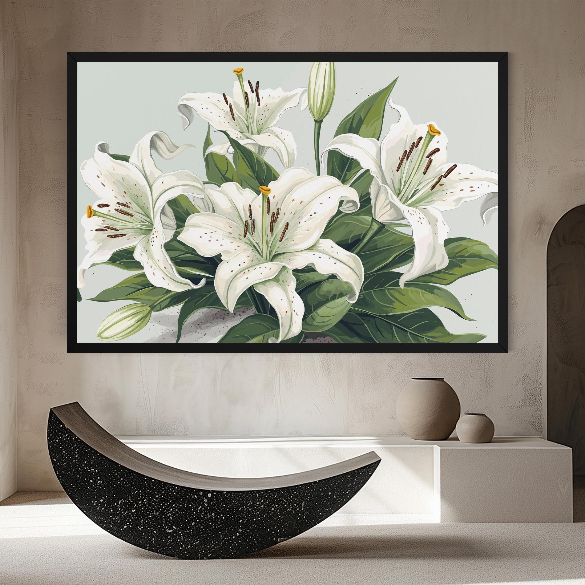 Картина на платно Light Lily Art mockup 8