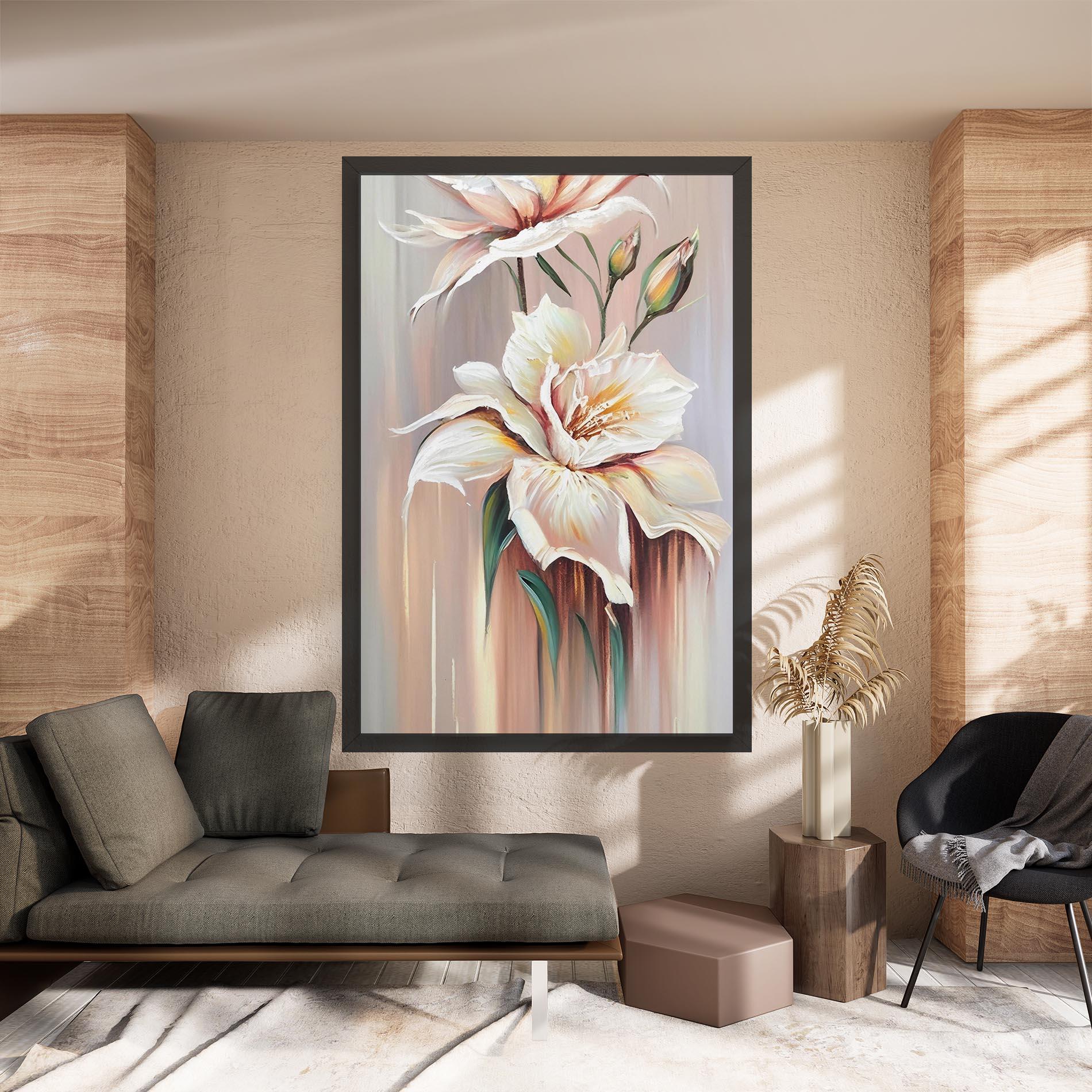 Картина на платно Abstract Lily Painting mockup 8