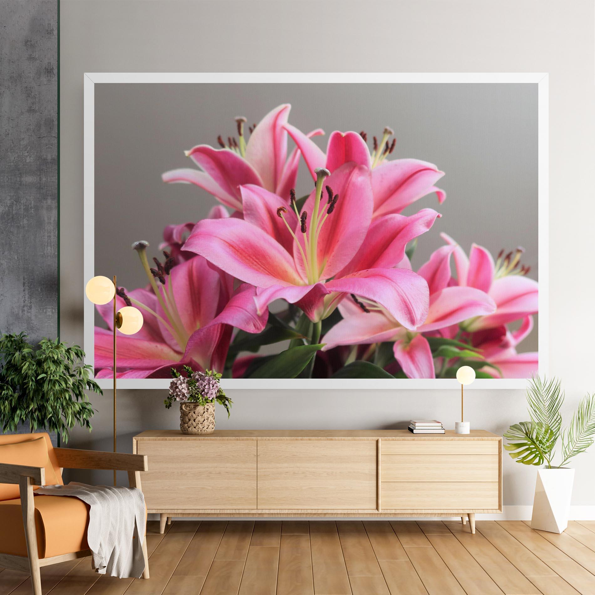 Картина на платно Light Pink Lily View mockup 9