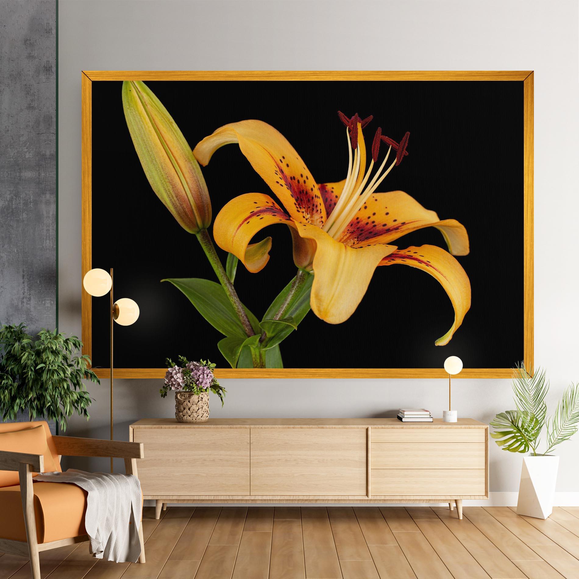 Картина на платно Beautiful Yellow Lily mockup 9