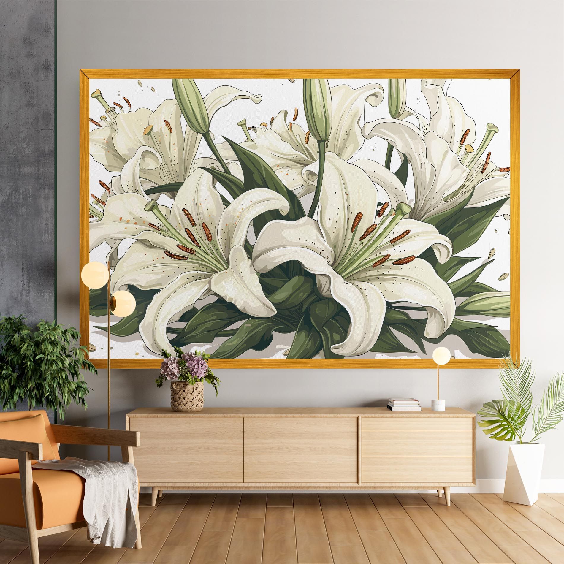 Grey White Lily mockup 9