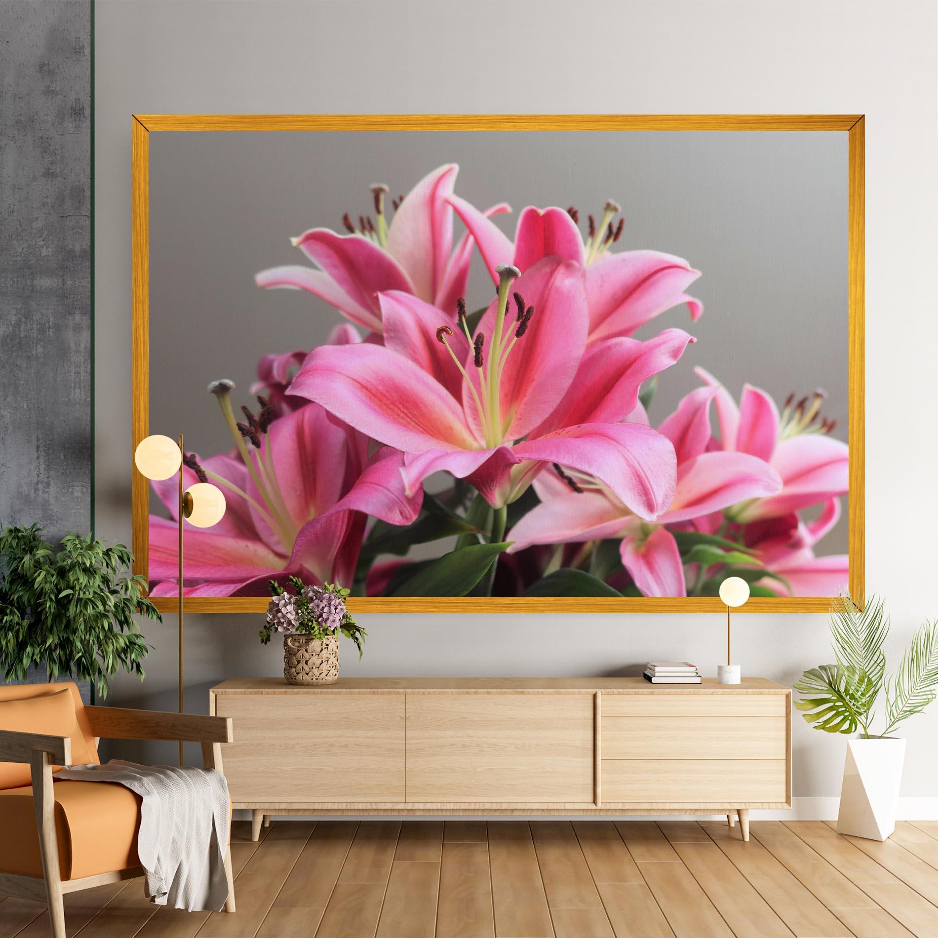 Картина на платно Light Pink Lily View mockup 9