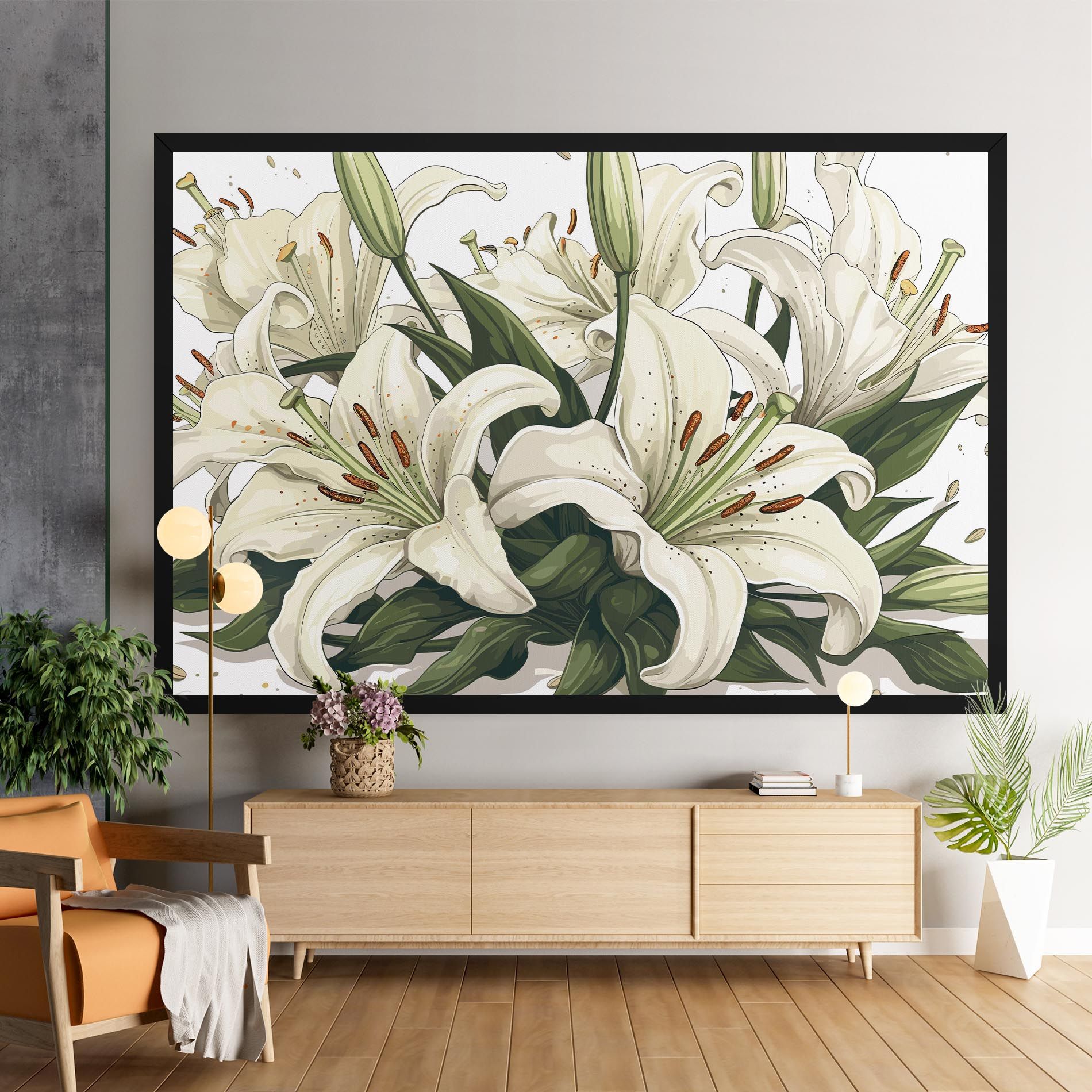 Grey White Lily mockup 9