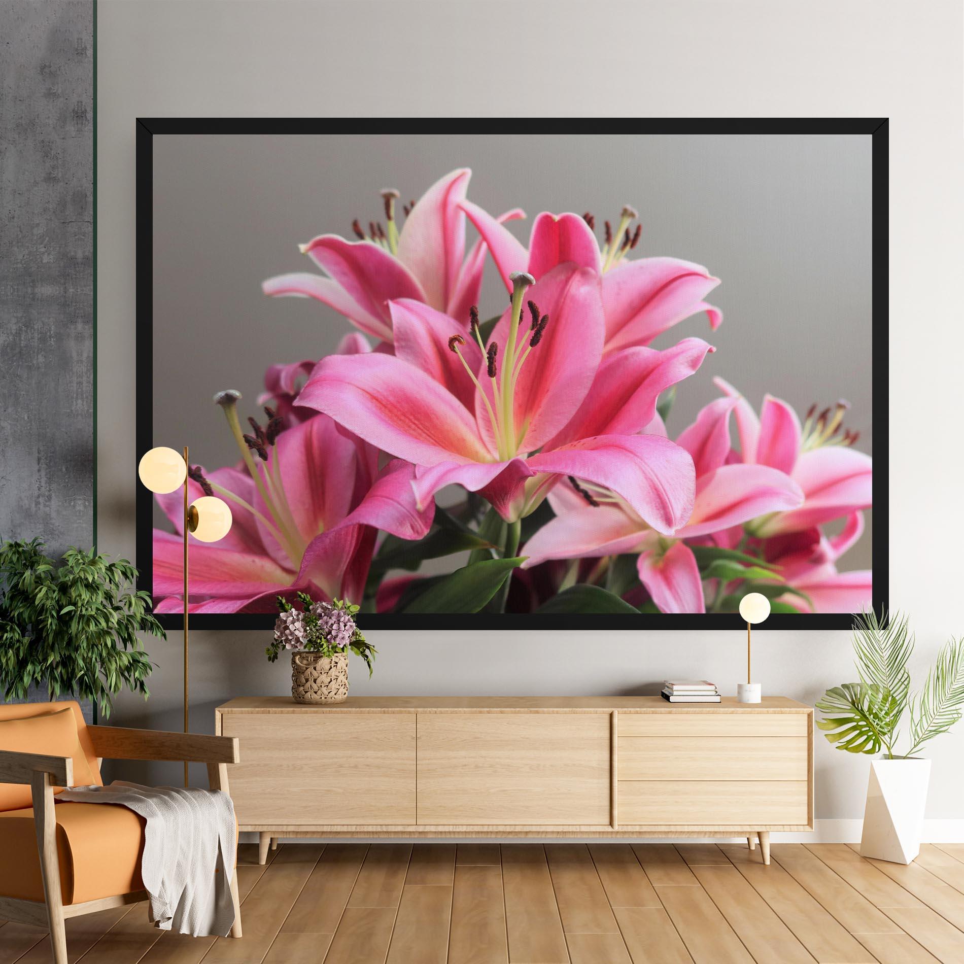 Картина на платно Light Pink Lily View mockup 9