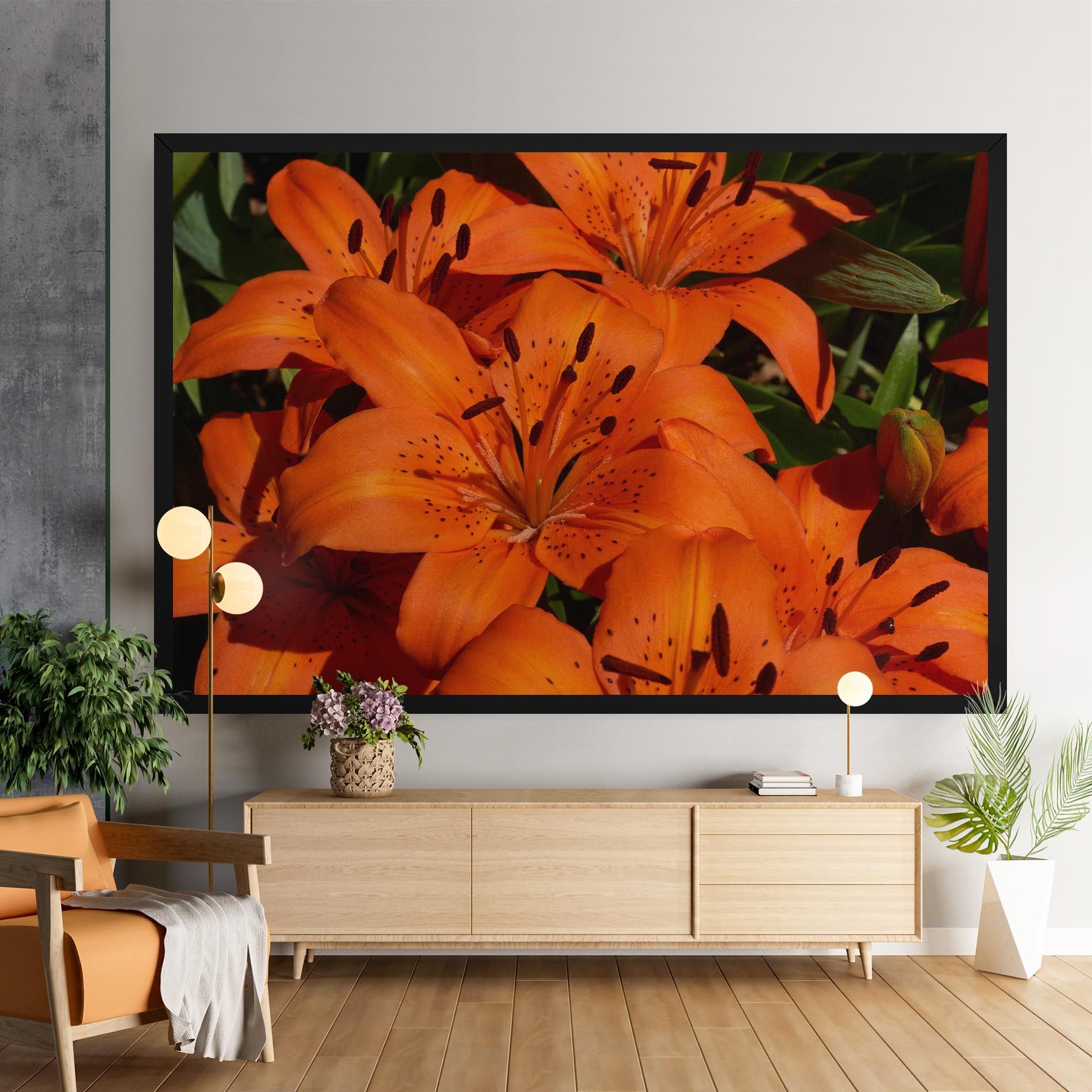 Orange Lily In The Sun mockup 9